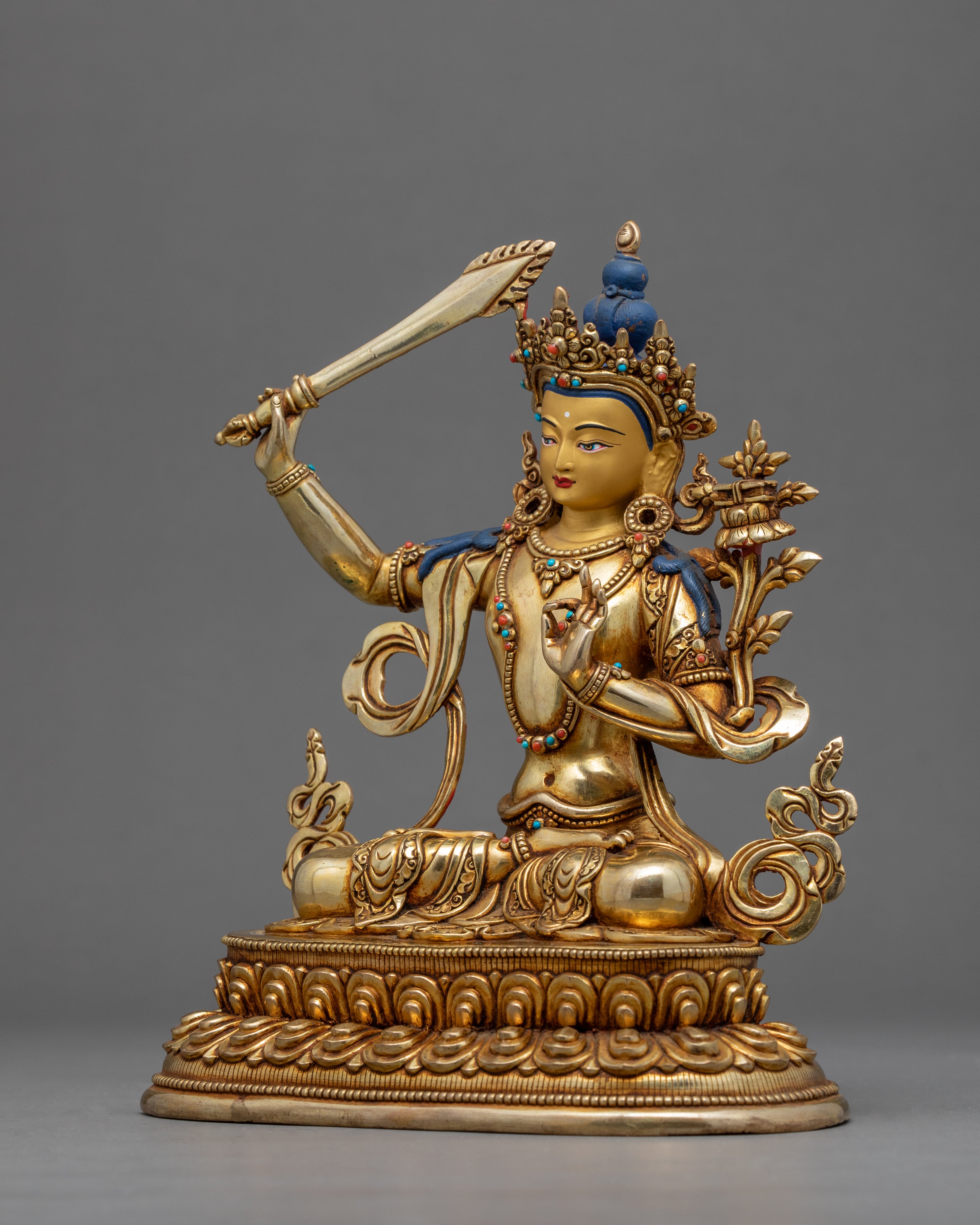 Manjushri Bodhisattva Statue | Finley Hand Carved Buddhist Art