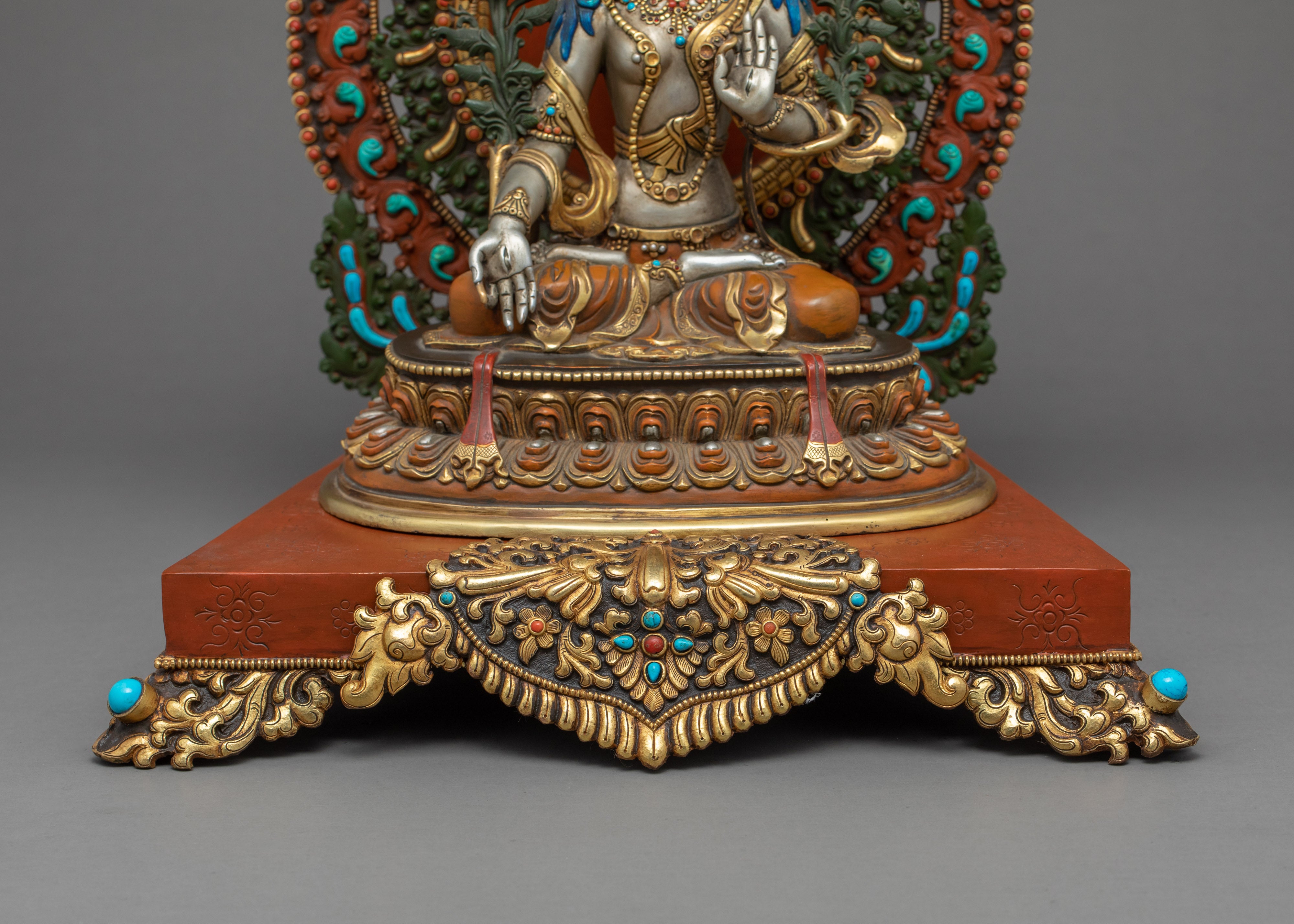 The White Tara Sculpture | Traditionally Hand Carved Statue