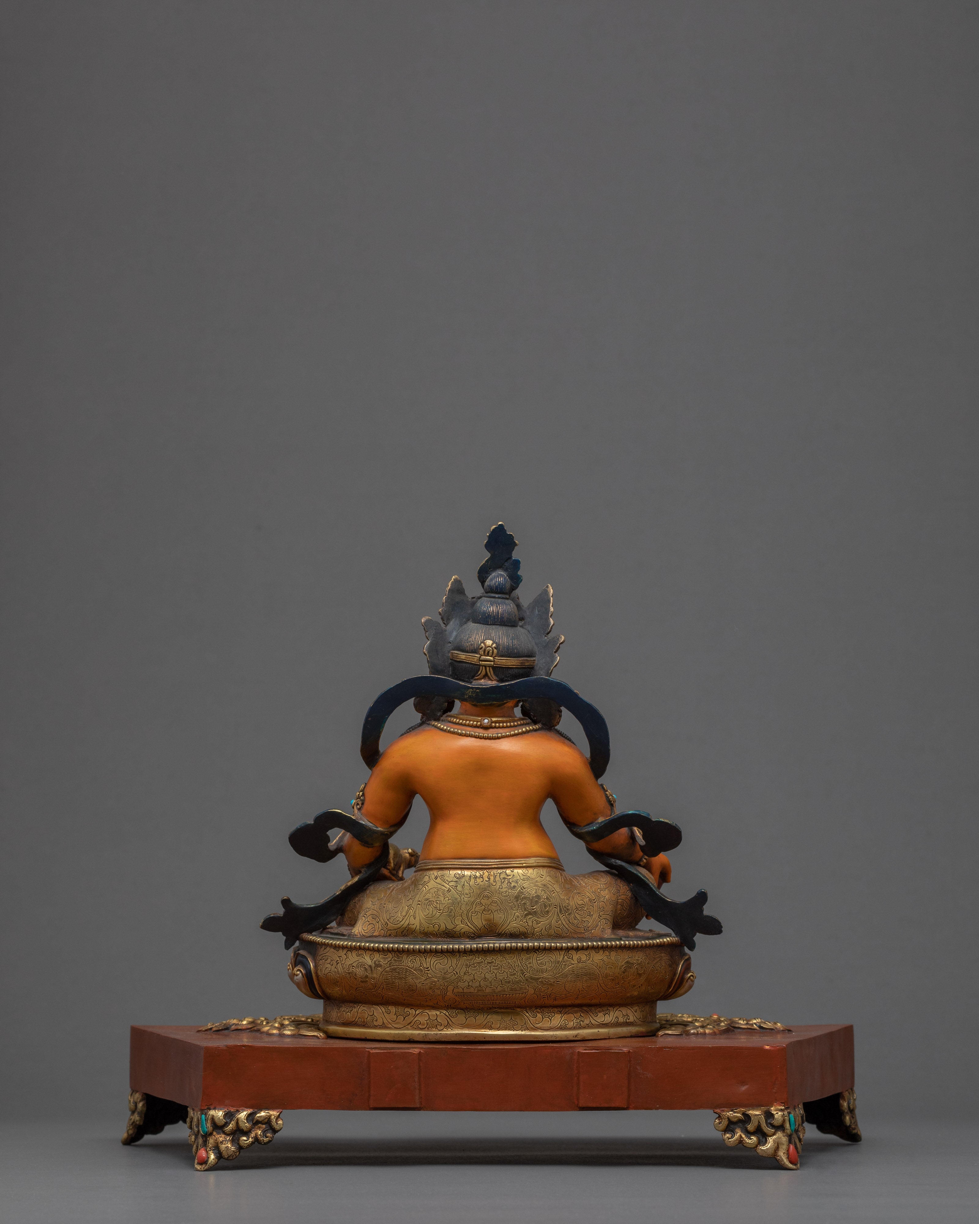 Yellow Dzambhala Sculpture | Buddhist Wealth Deity