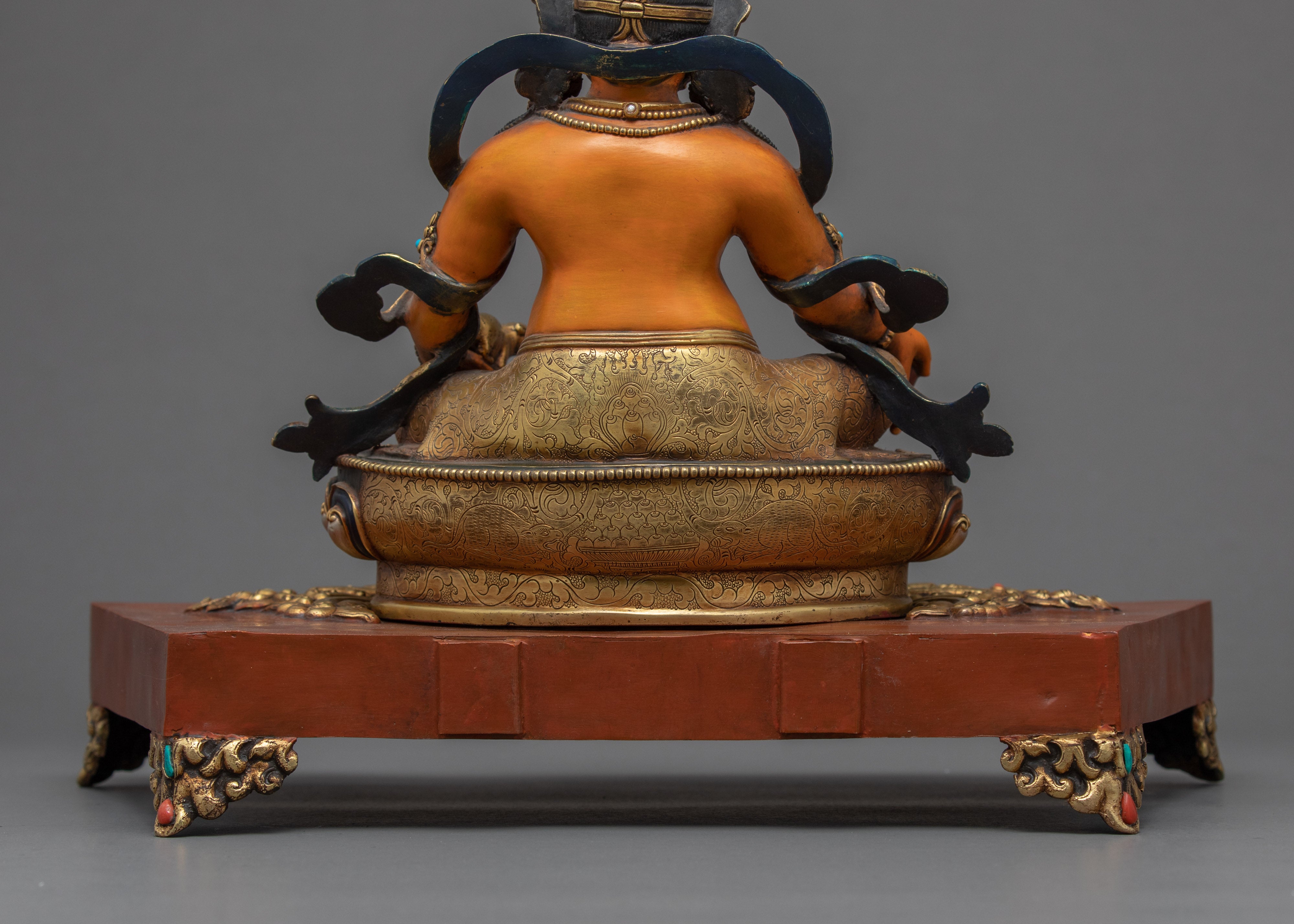 Yellow Dzambhala Sculpture | Buddhist Wealth Deity