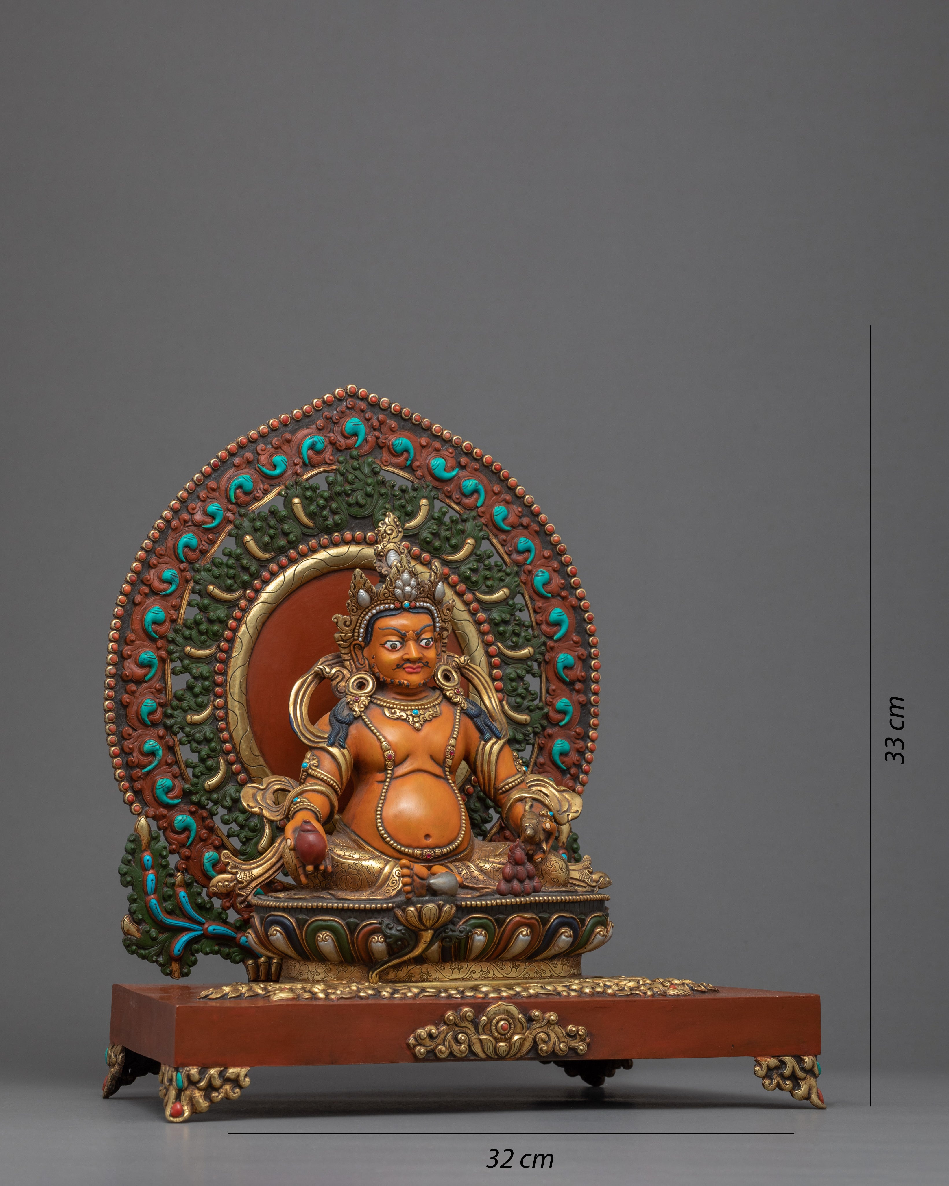 Yellow Dzambhala Sculpture | Buddhist Wealth Deity