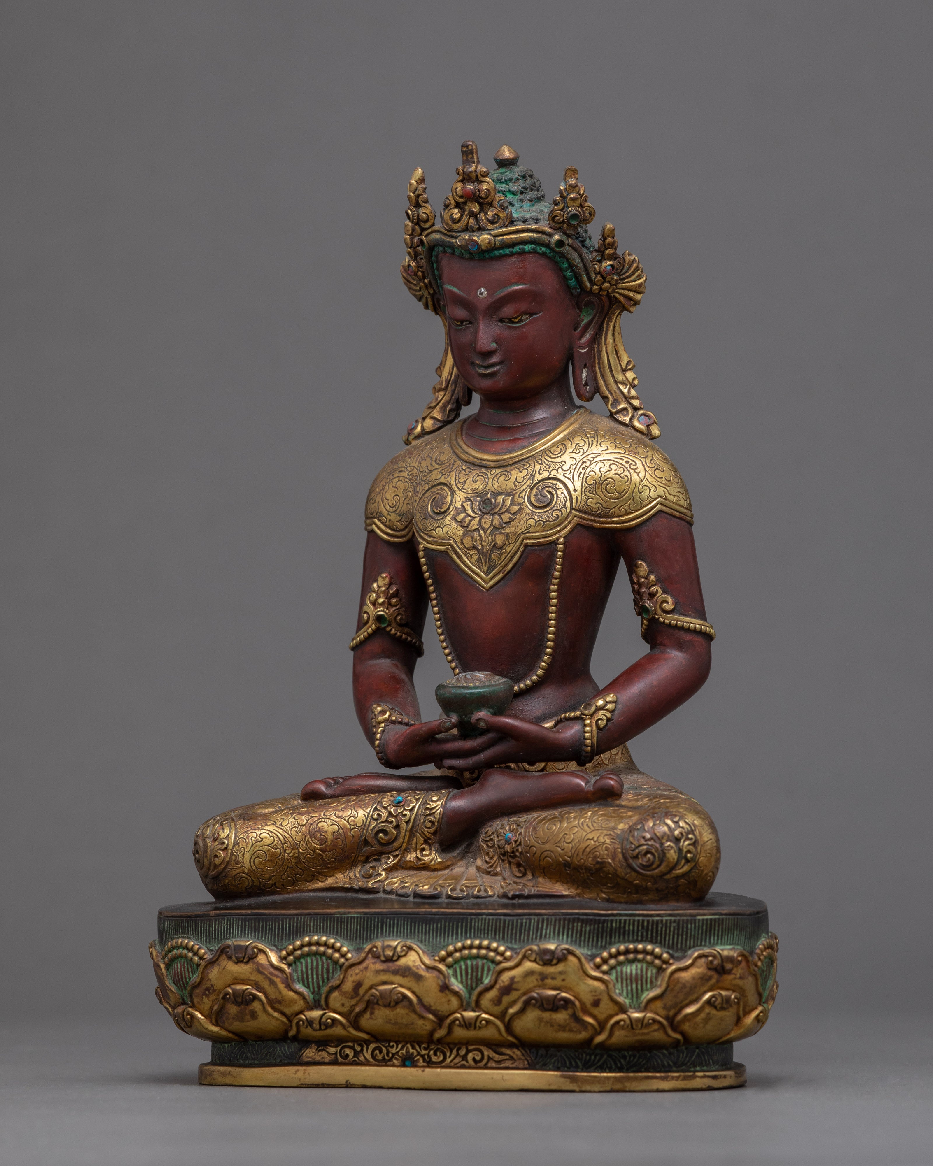 Buddha Amitabha Sculpture | Traditional Himalayan Art of Nepal