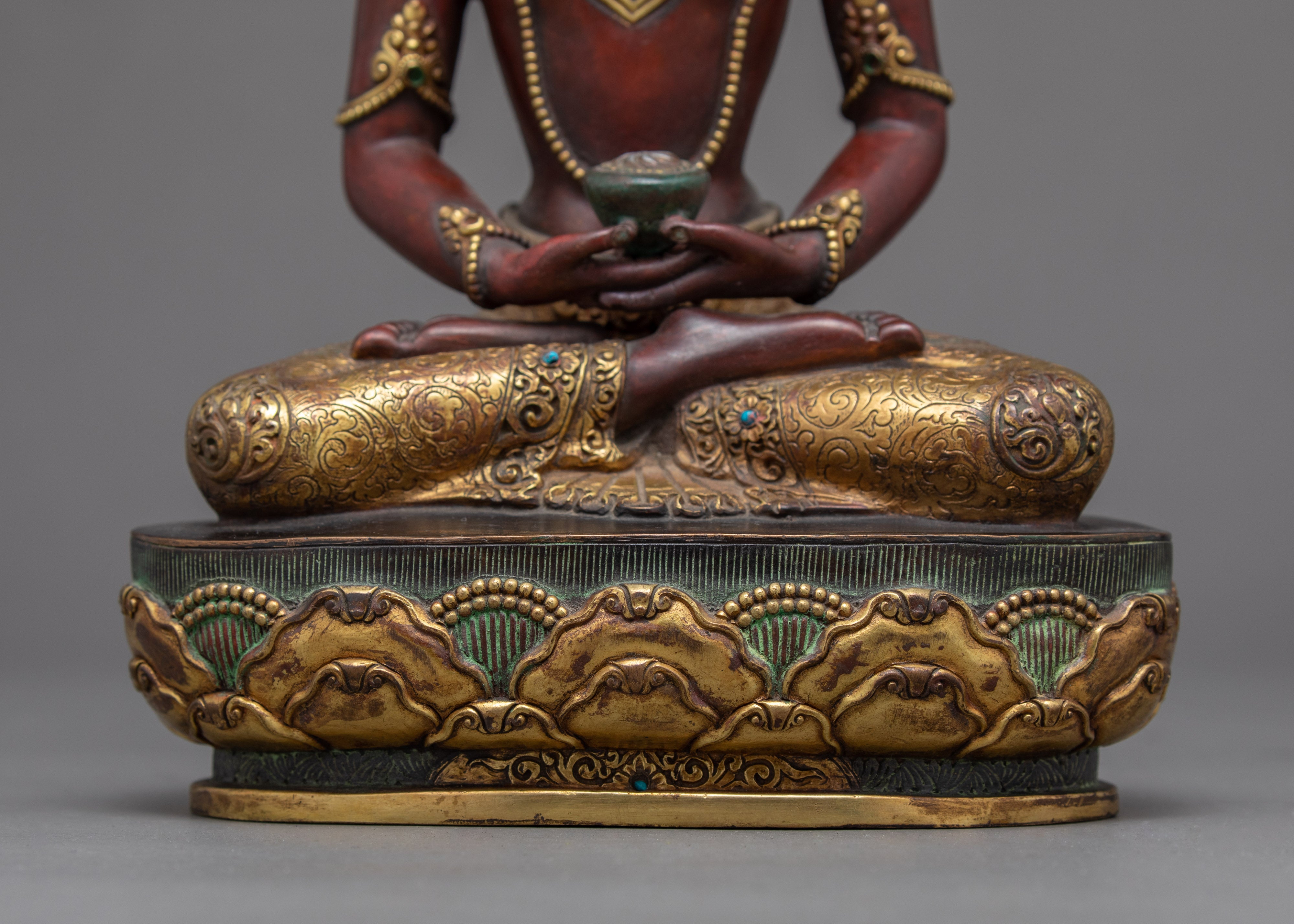 Buddha Amitabha Sculpture | Traditional Himalayan Art of Nepal