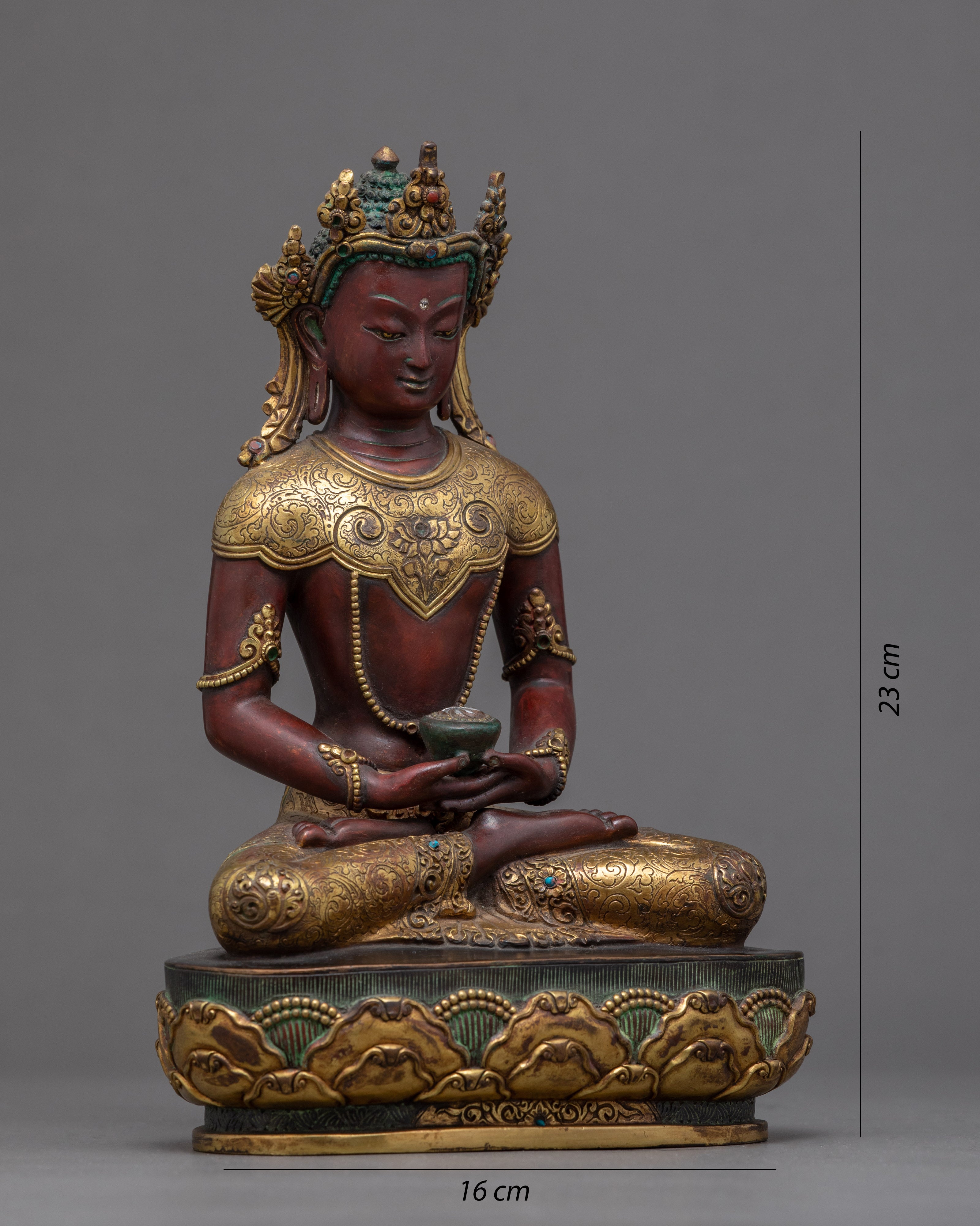 Buddha Amitabha Sculpture | Traditional Himalayan Art of Nepal