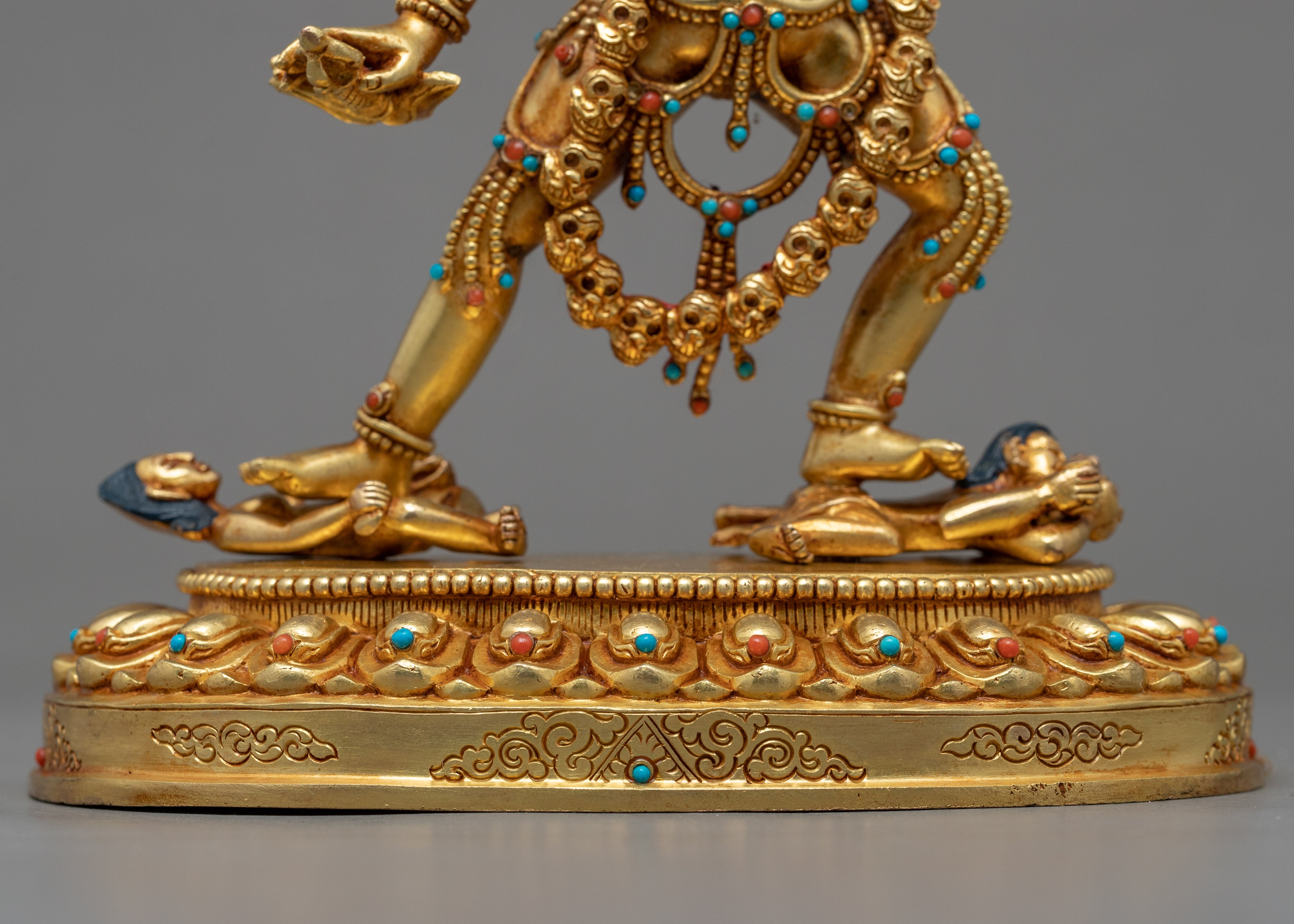 Vajrayogini Meditation Statue | Gold Gilded Dakini Art