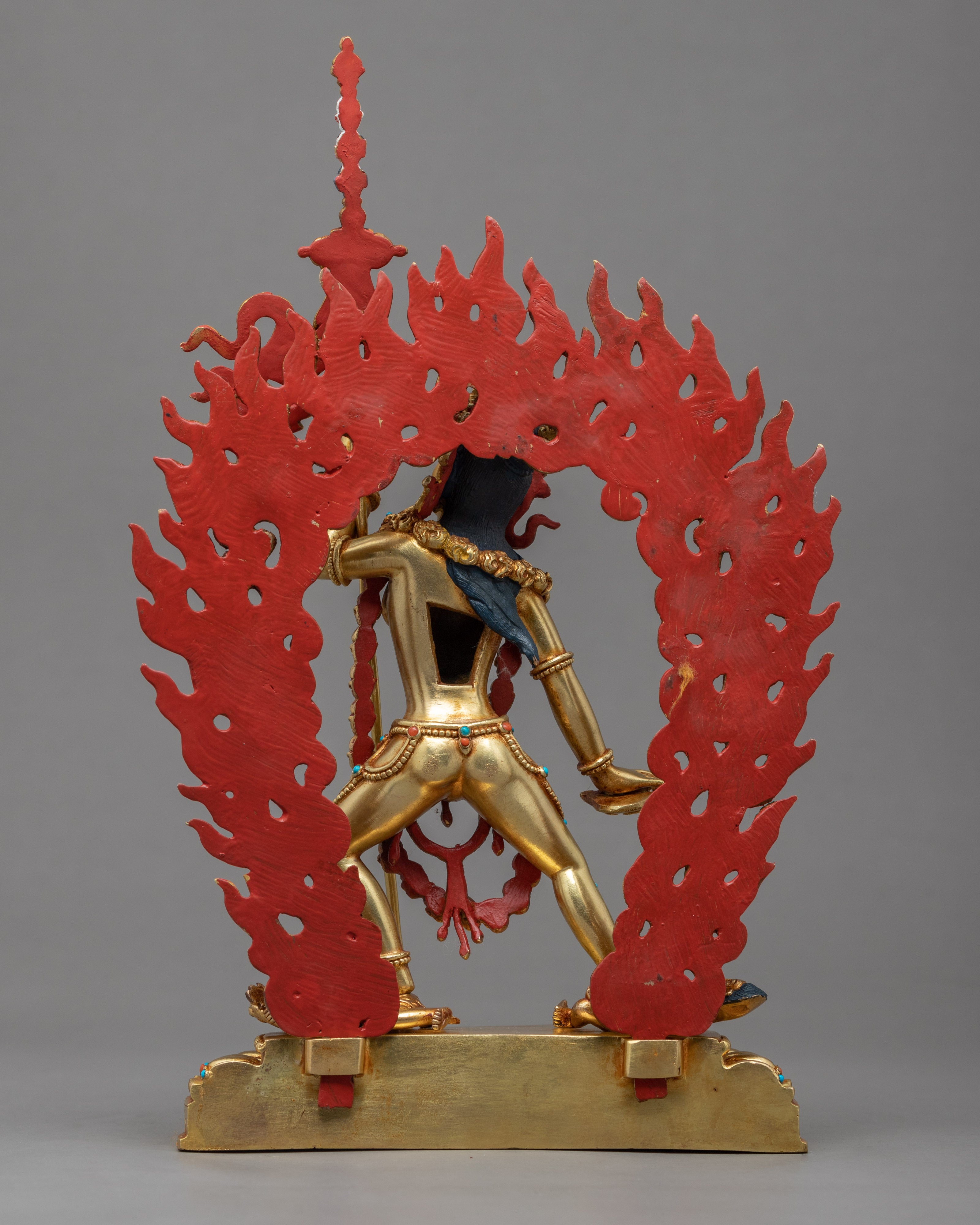 Vajrayogini Meditation Statue | Gold Gilded Dakini Art