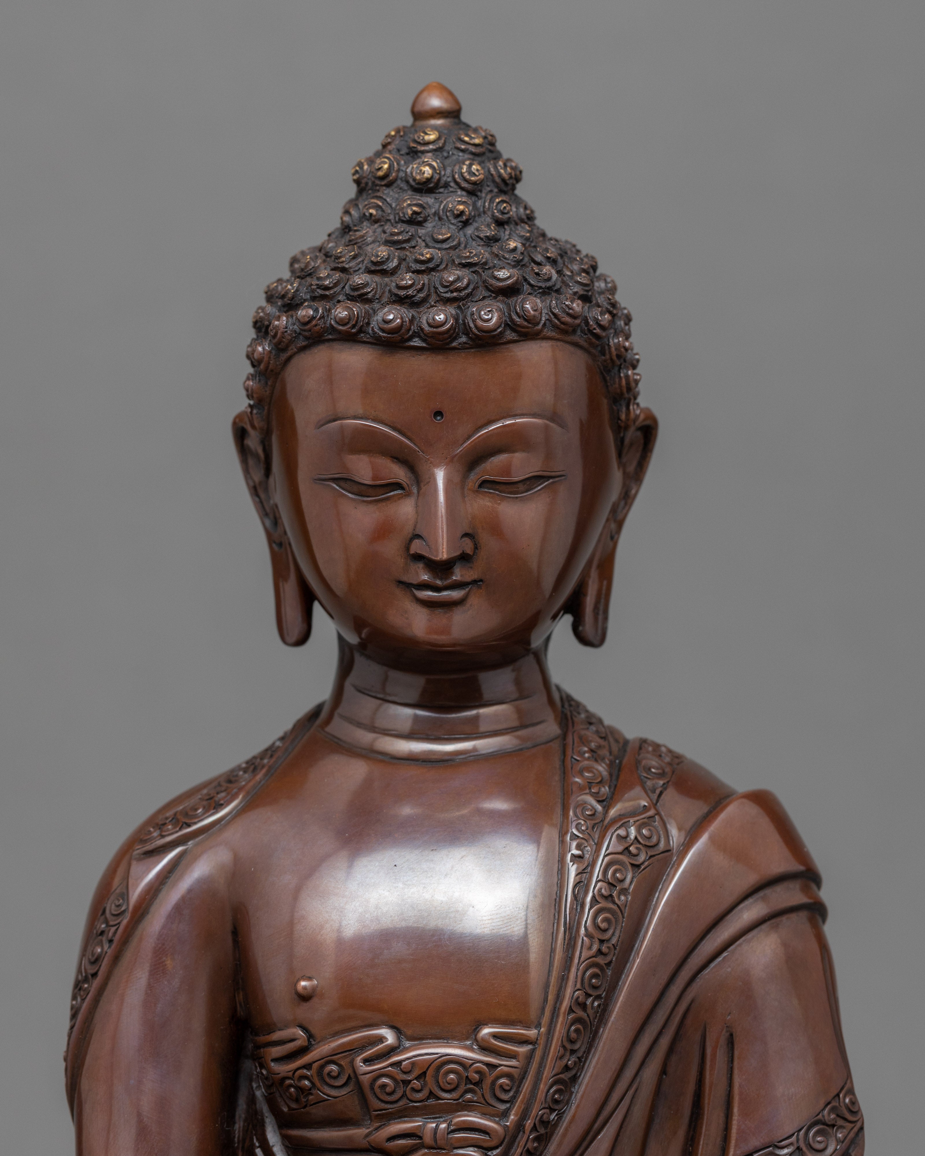 Tibetan Shakyamuni Buddha Statue | Traditional Buddhist Sculpture
