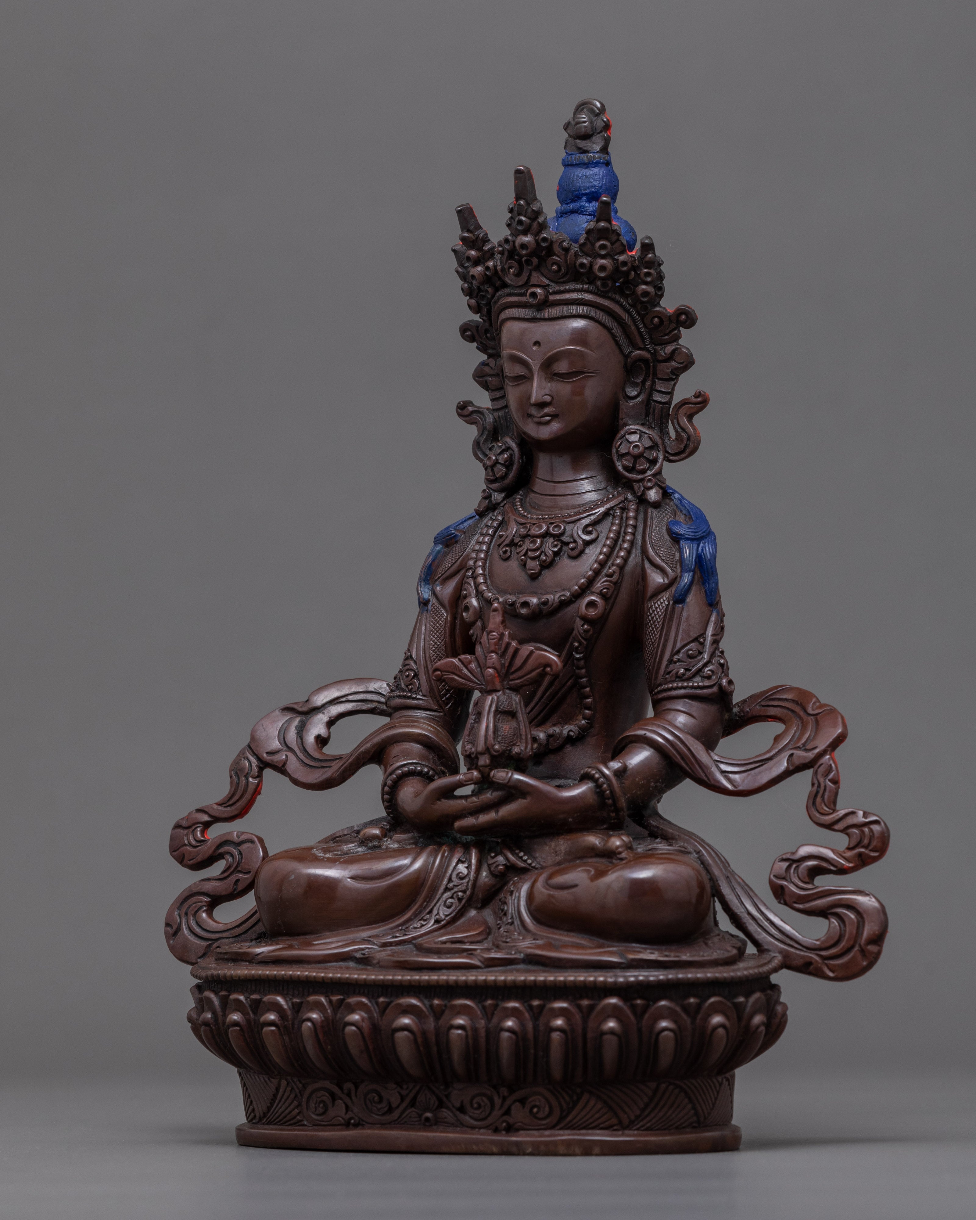 Amitayus Bodhisattva Copper Sculpture | Himalayan Art of Nepal
