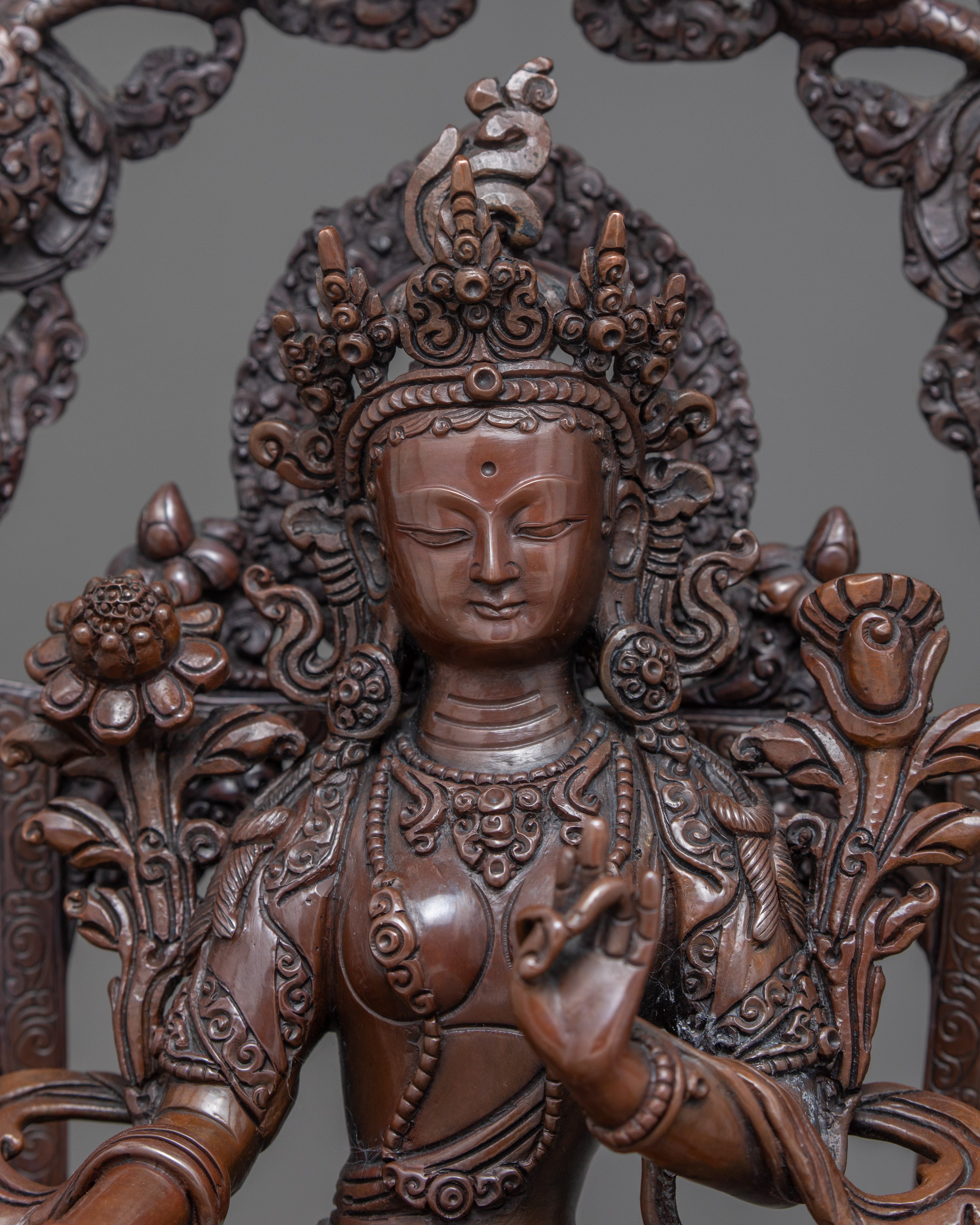 Green Tara Buddhist Art | Sculpted In Nepal