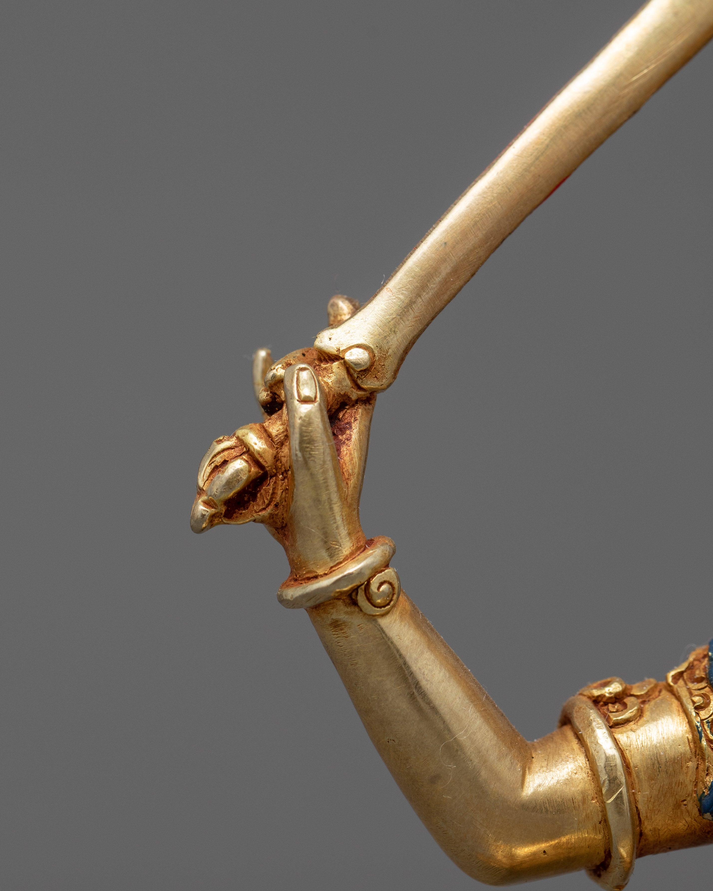 Peaceful Manjushri Statue | Traditionally Hand Painted Art