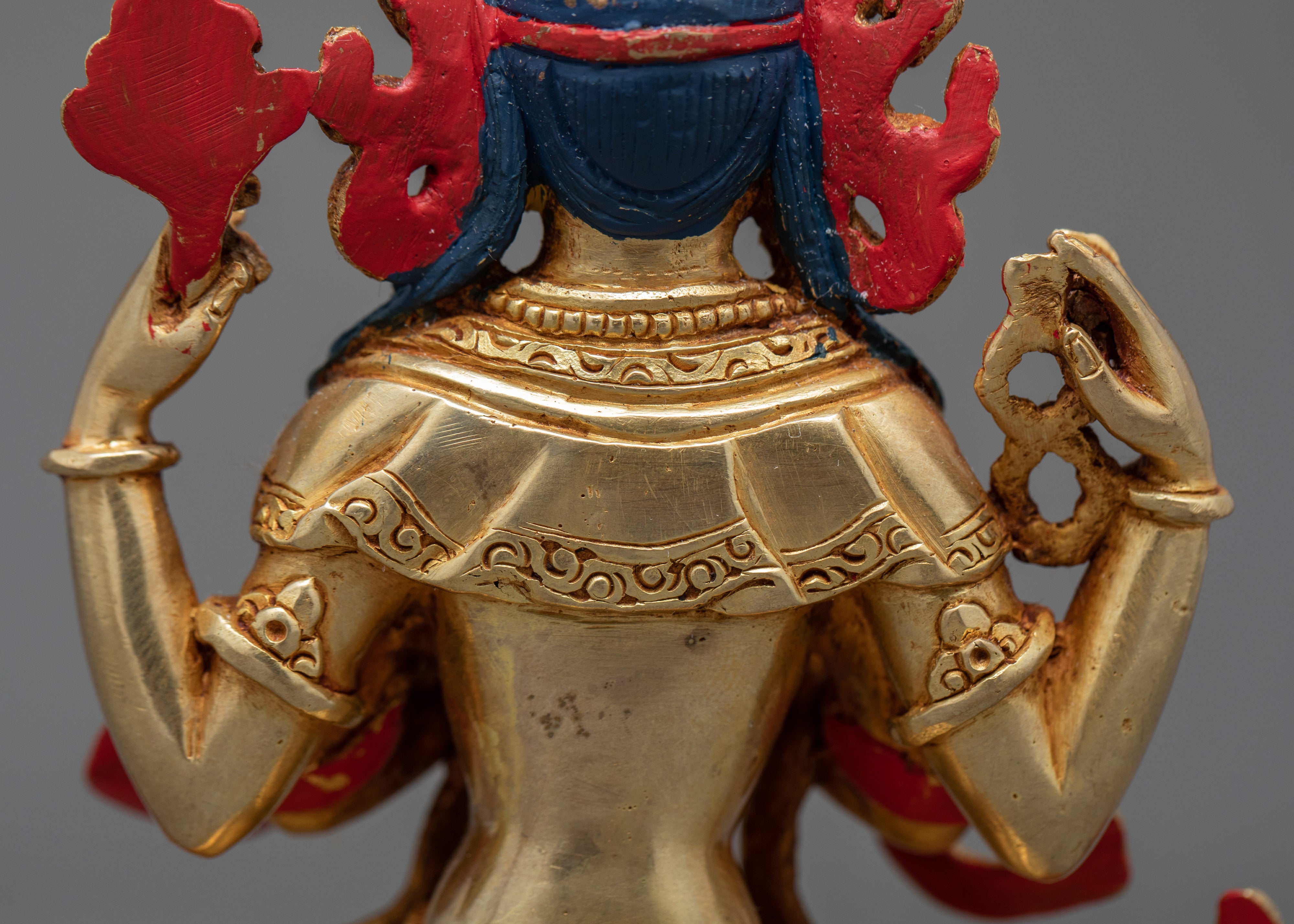 Chenrezig Sculpture | Traditional Hand Carved Statue