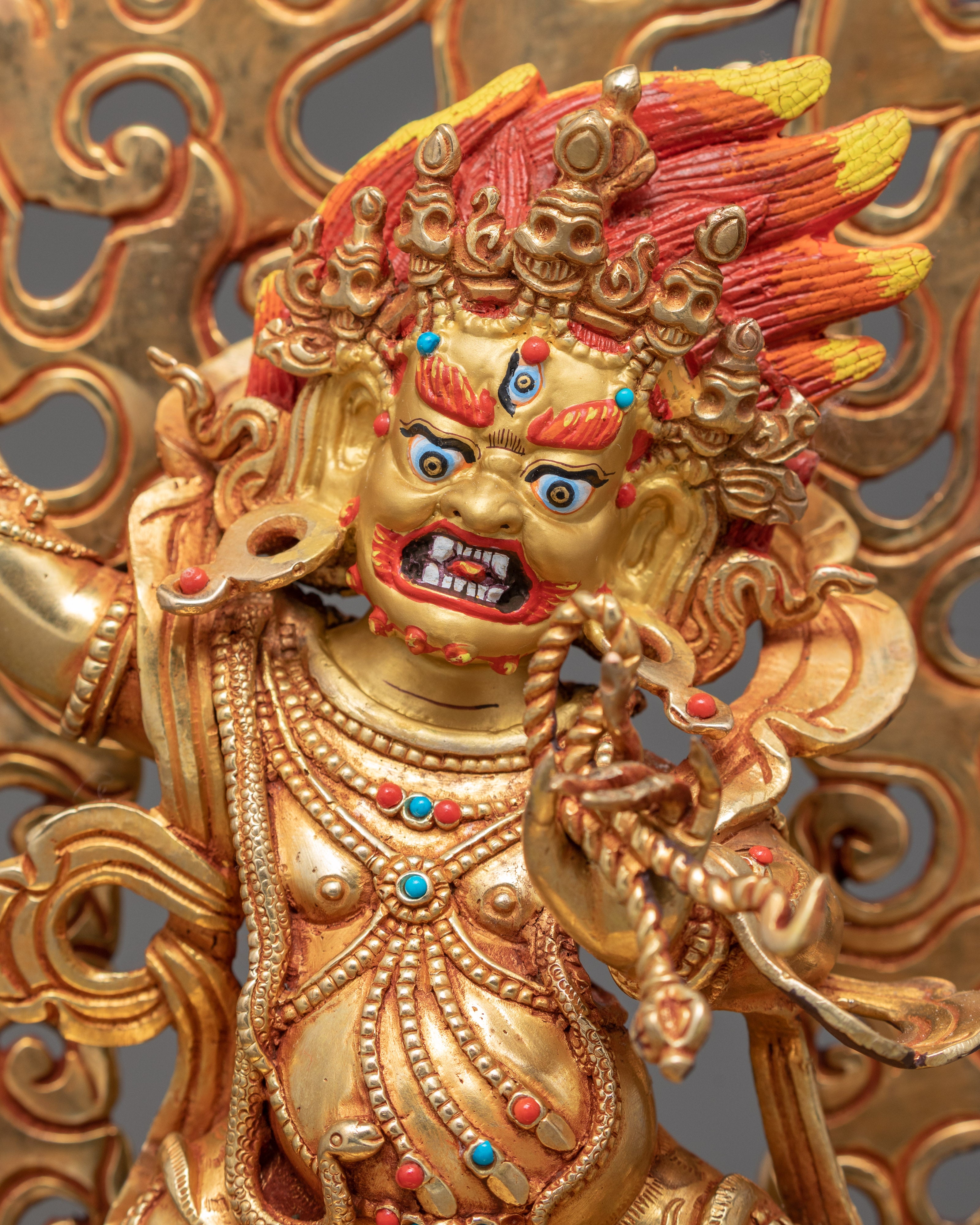 Vajrapani Bodhisattva Sculpture | Traditionally Hand Carved Buddhist Art