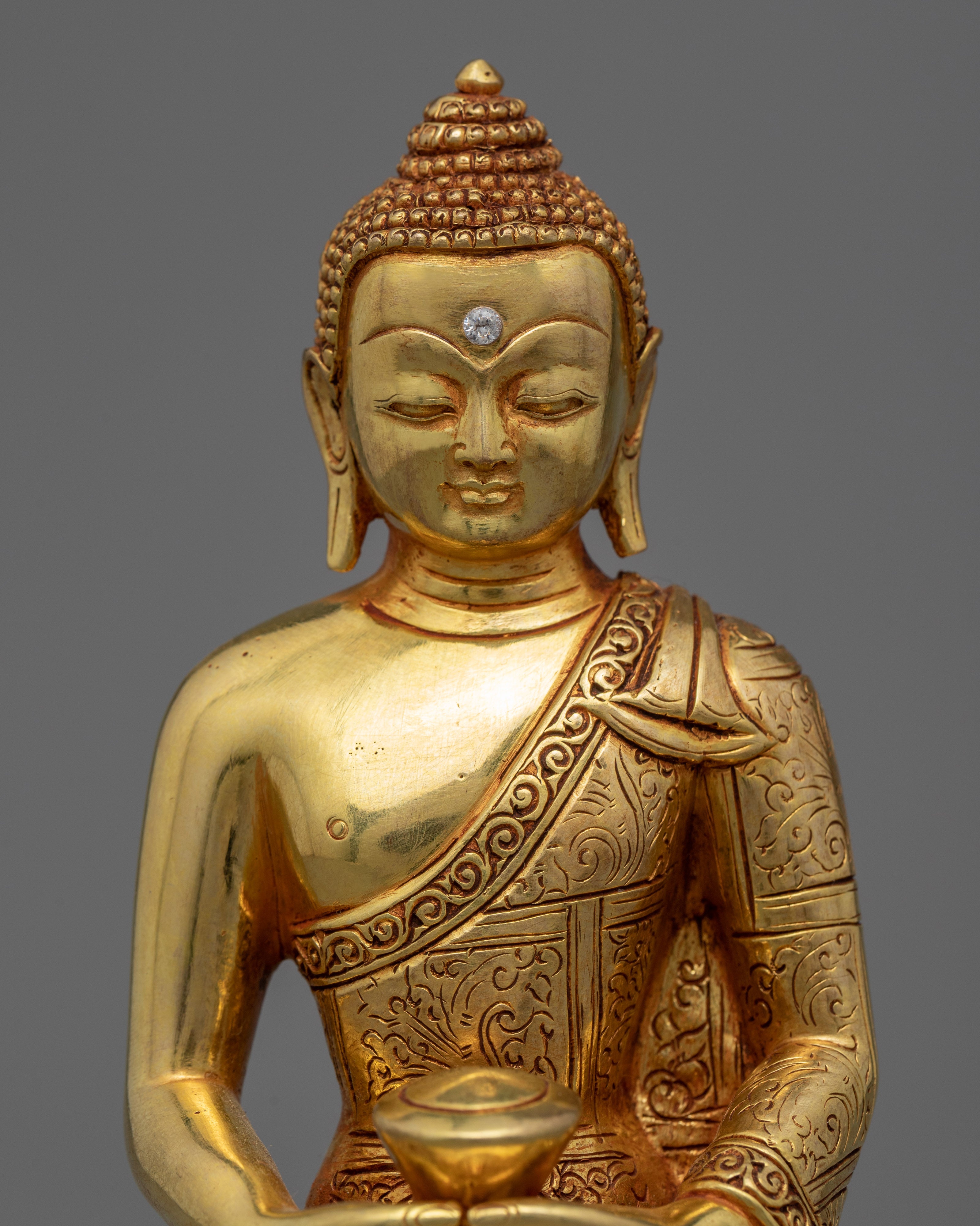 Amitabha Buddha Mantra Practice Statue | Traditional Hand-Made Buddha Of Infinite Light Art