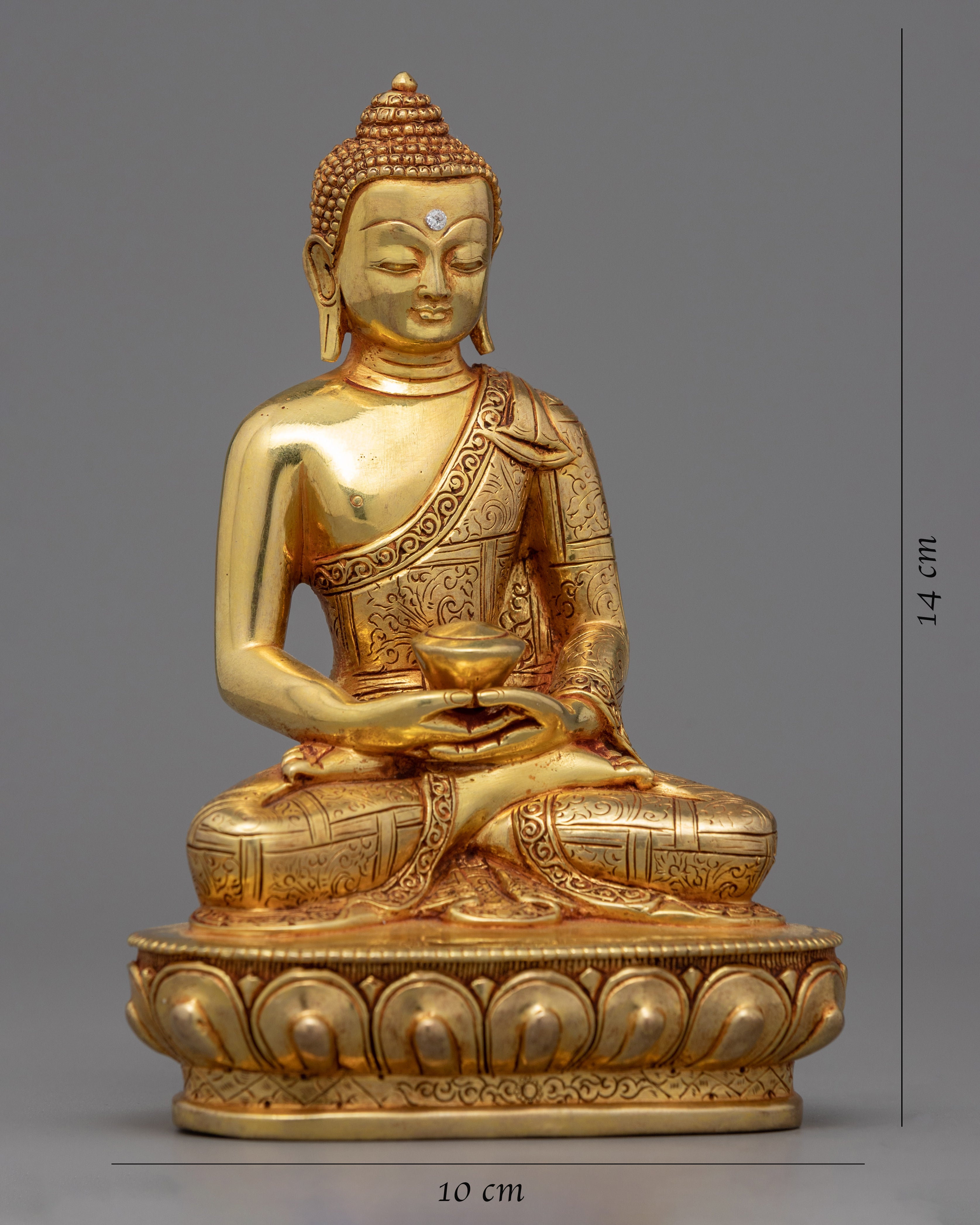Amitabha Buddha Mantra Practice Statue | Traditional Hand-Made Buddha Of Infinite Light Art
