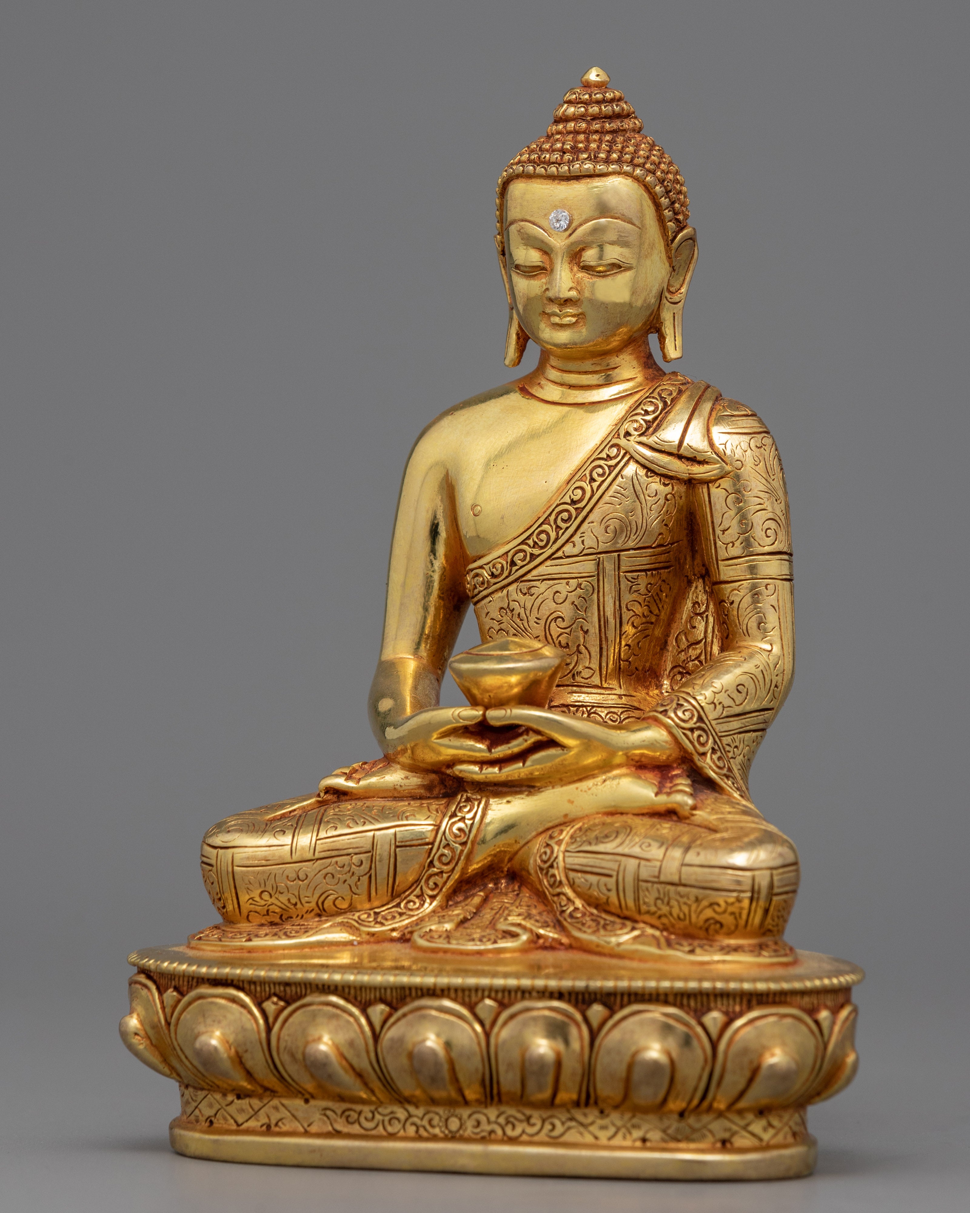 Amitabha Buddha Mantra Practice Statue | Traditional Hand-Made Buddha Of Infinite Light Art