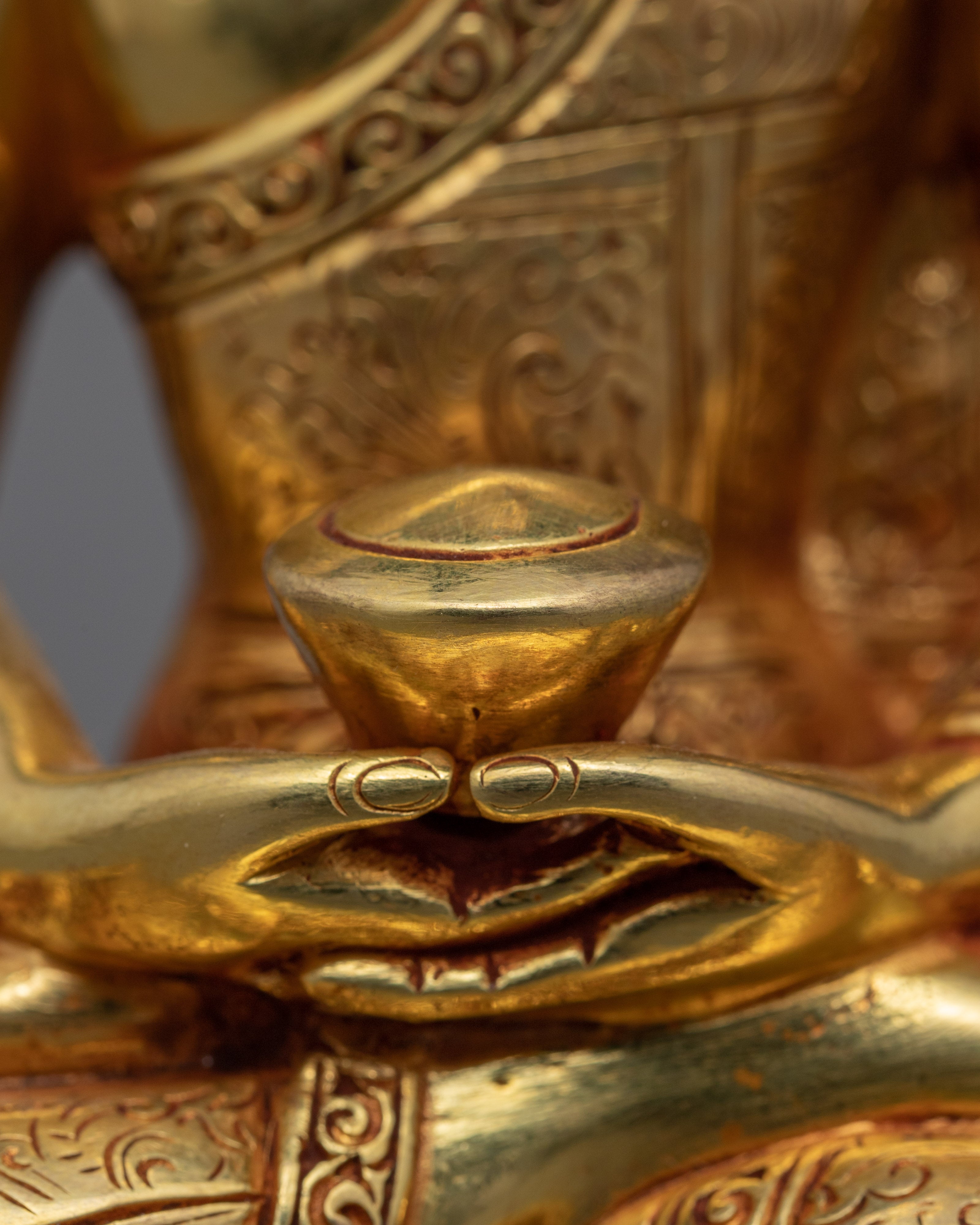 Amitabha Buddha Mantra Practice Statue | Traditional Hand-Made Buddha Of Infinite Light Art