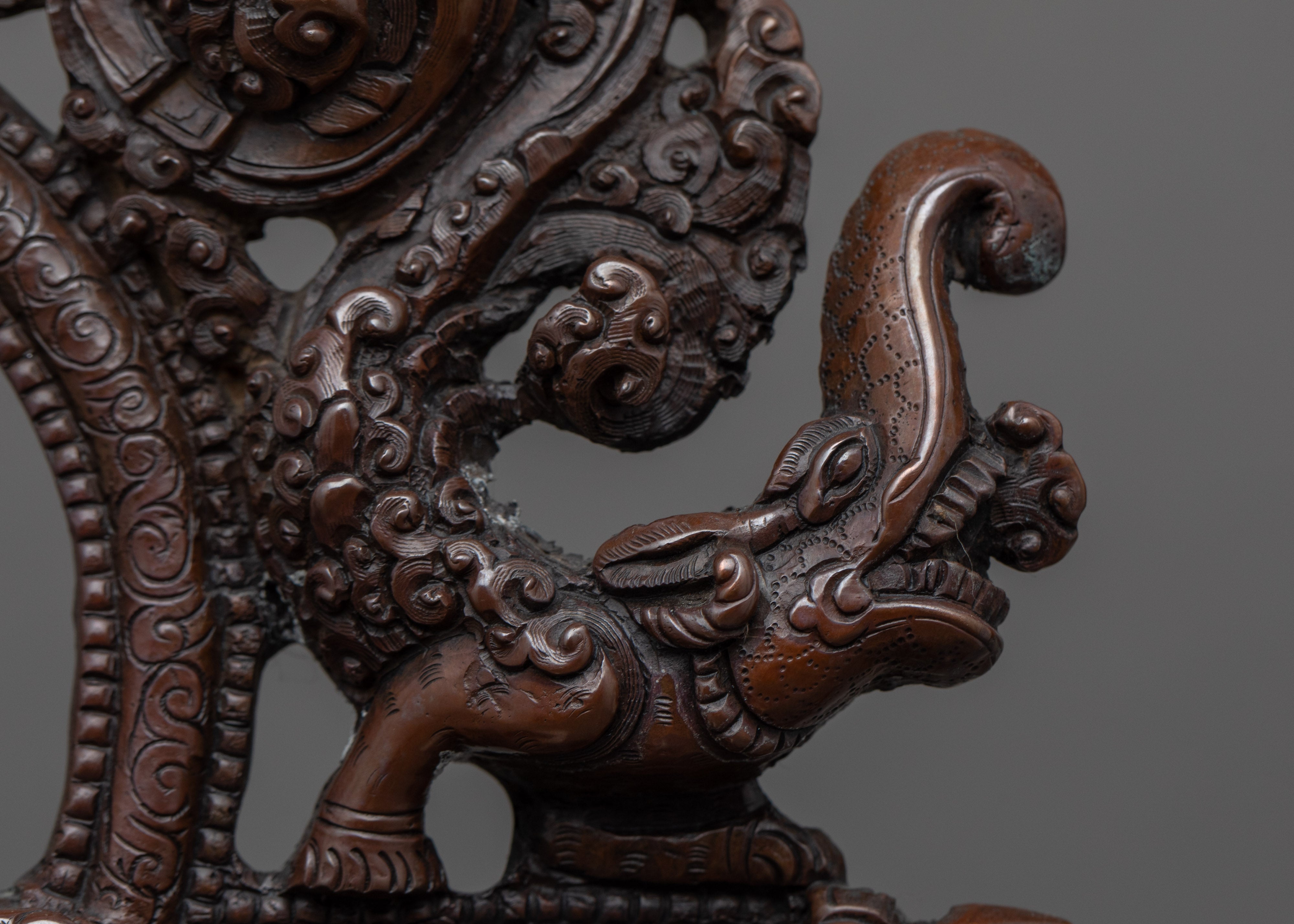 Amitabha Buddha with Throne Handmade Statue | Traditional Himalayan Art Nepal