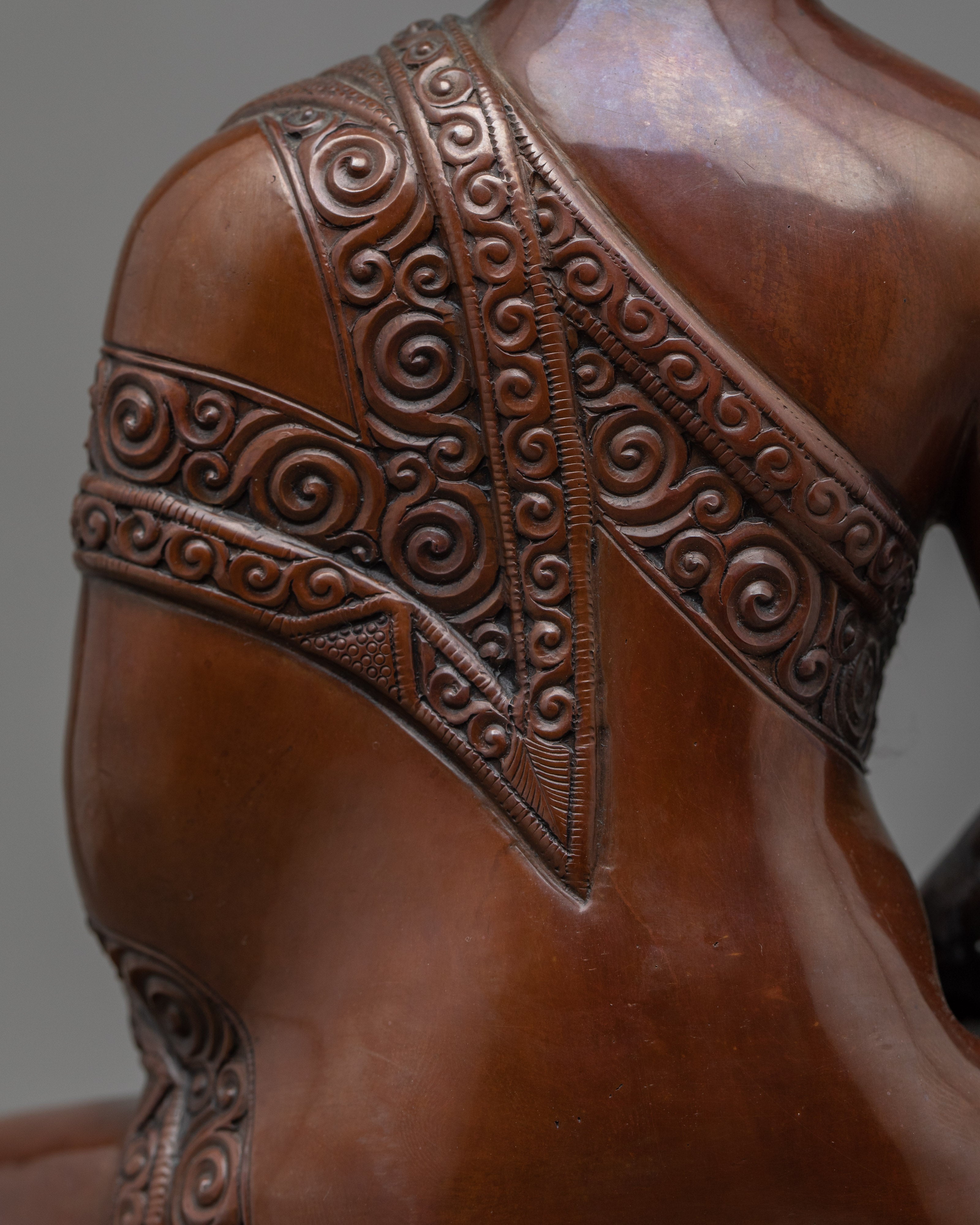 Amitabha Buddha with Throne Handmade Statue | Traditional Himalayan Art Nepal