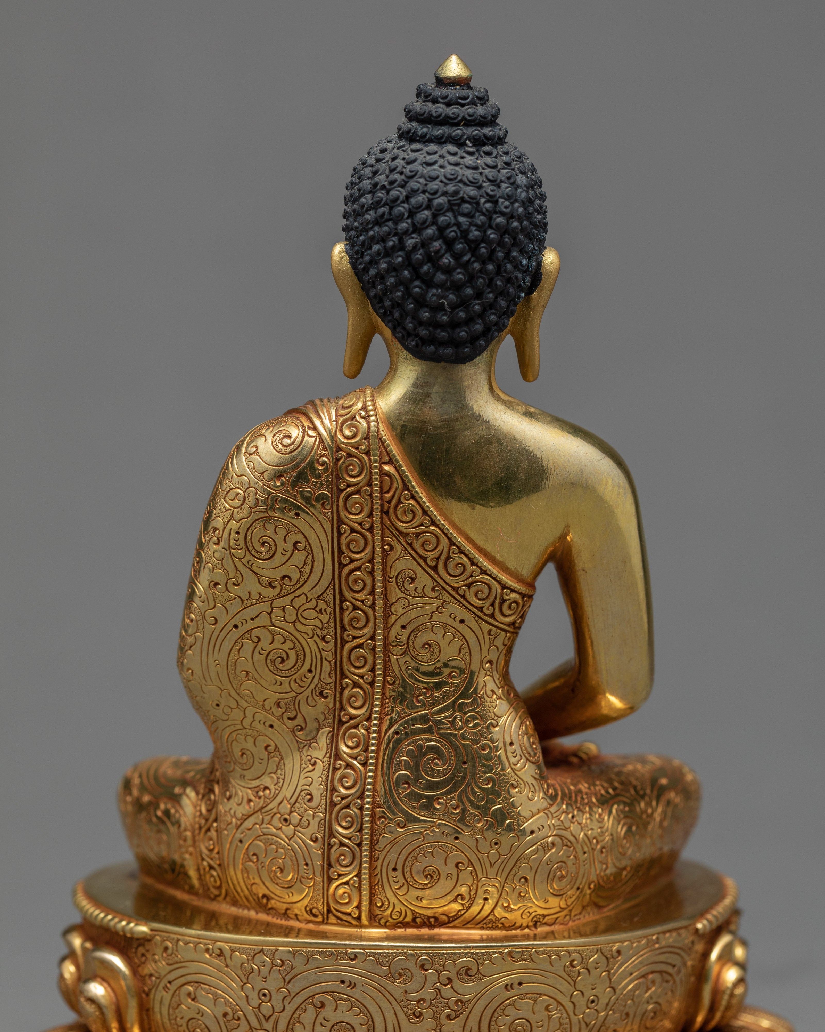 24K Gold Namo Amitabha Statue | Tibetan Buddha Sculpture