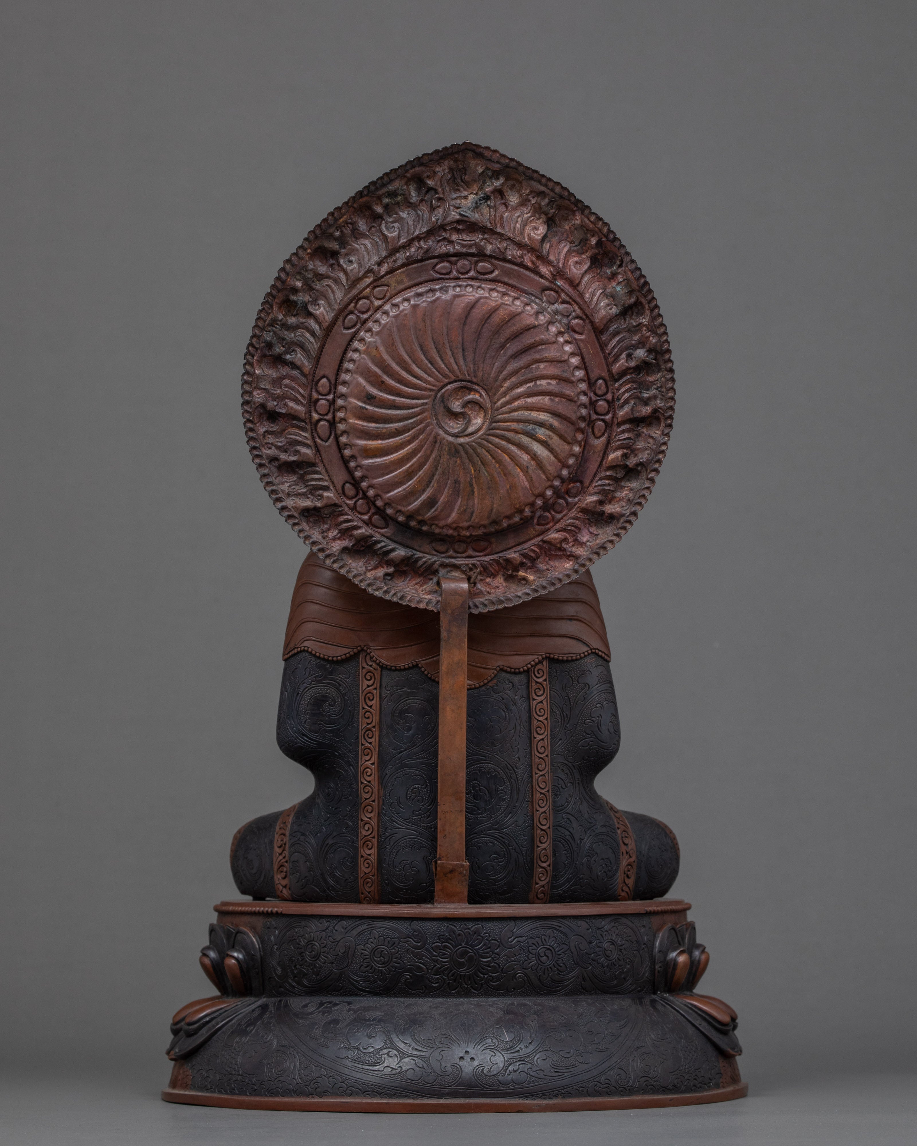 Amitabha Buddha Copper Statue | Traditional Hand Carved Sculpture