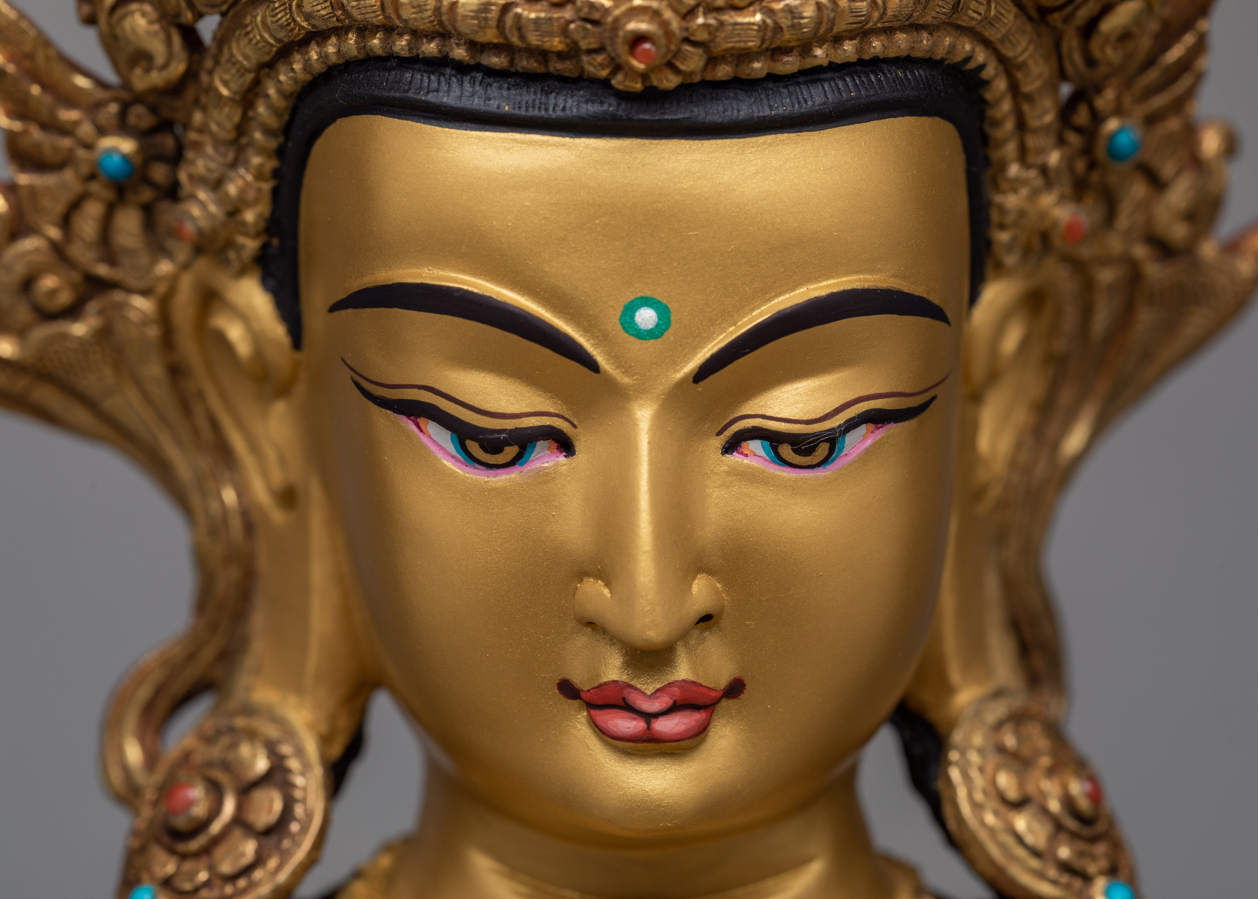 Amitayus Buddha Statue | Plated With Gold buddha Sculpture
