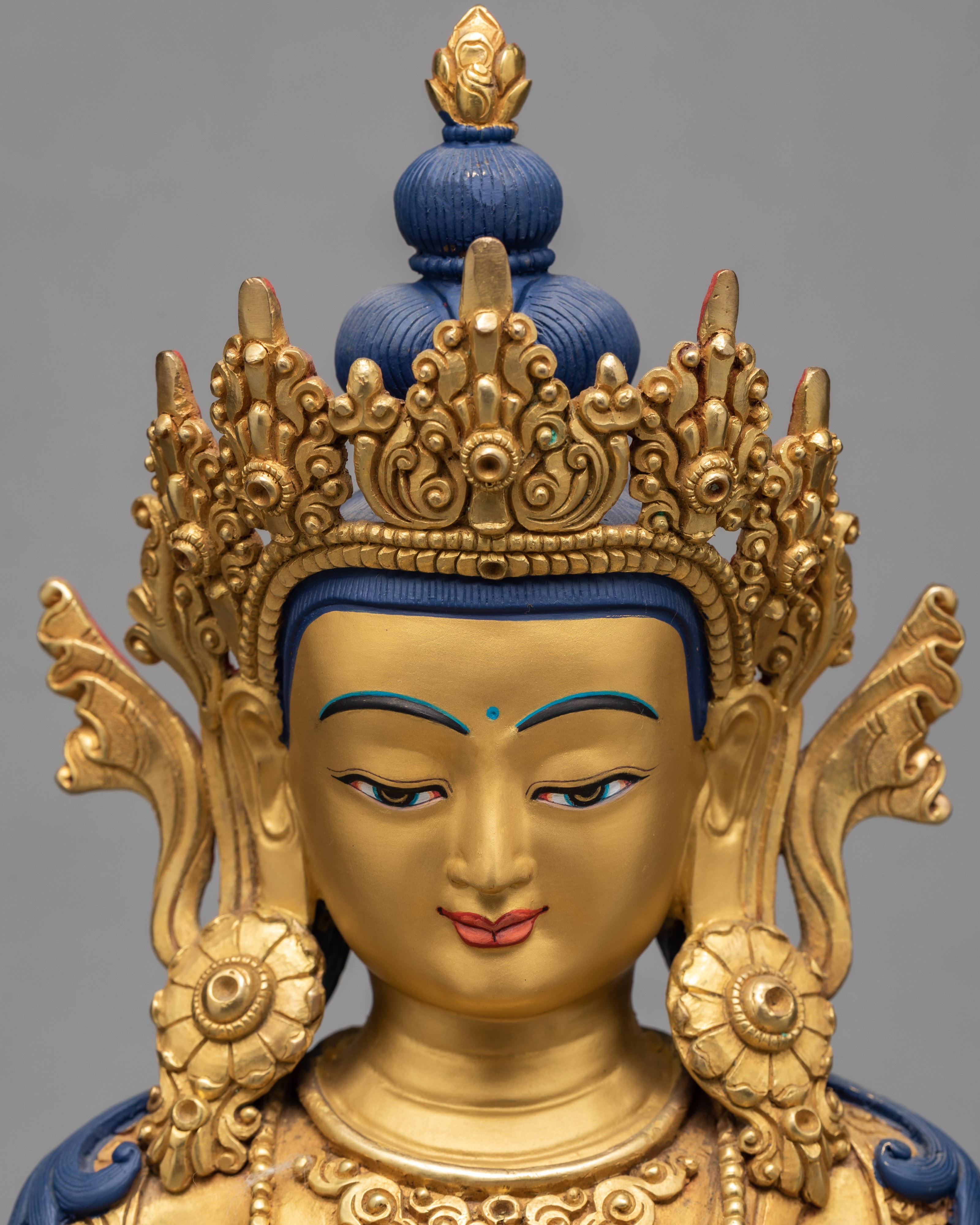 Amitayus | Tibetan Buddha Statue | Glided With 24K Gold