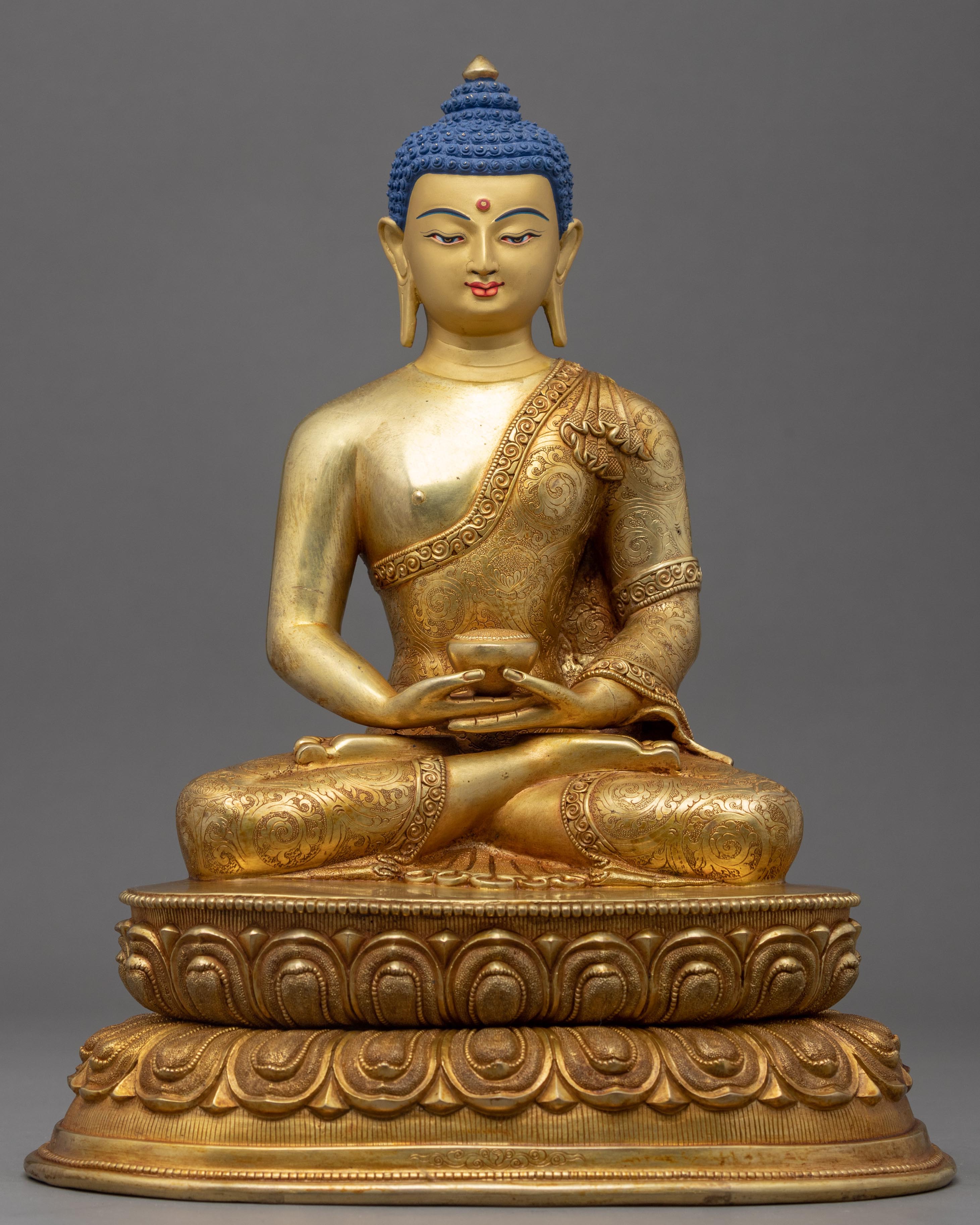 Namo Amitabha Buddha Art Statue | 24k Gold Gilded