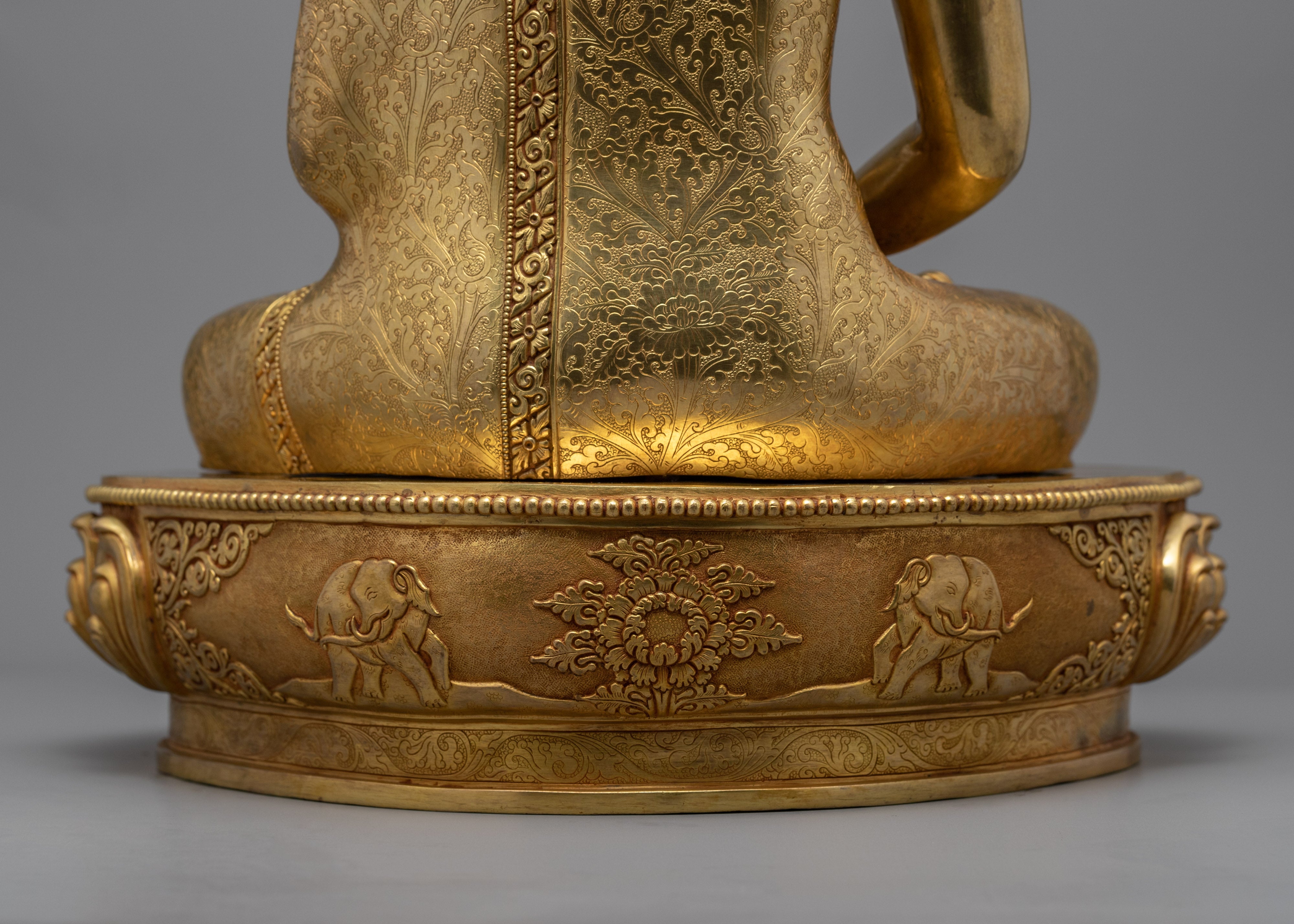 Gold Statue For Amitabha Buddha 48 Vows Practice | Tibetan Himalayan Buddha Sculpture