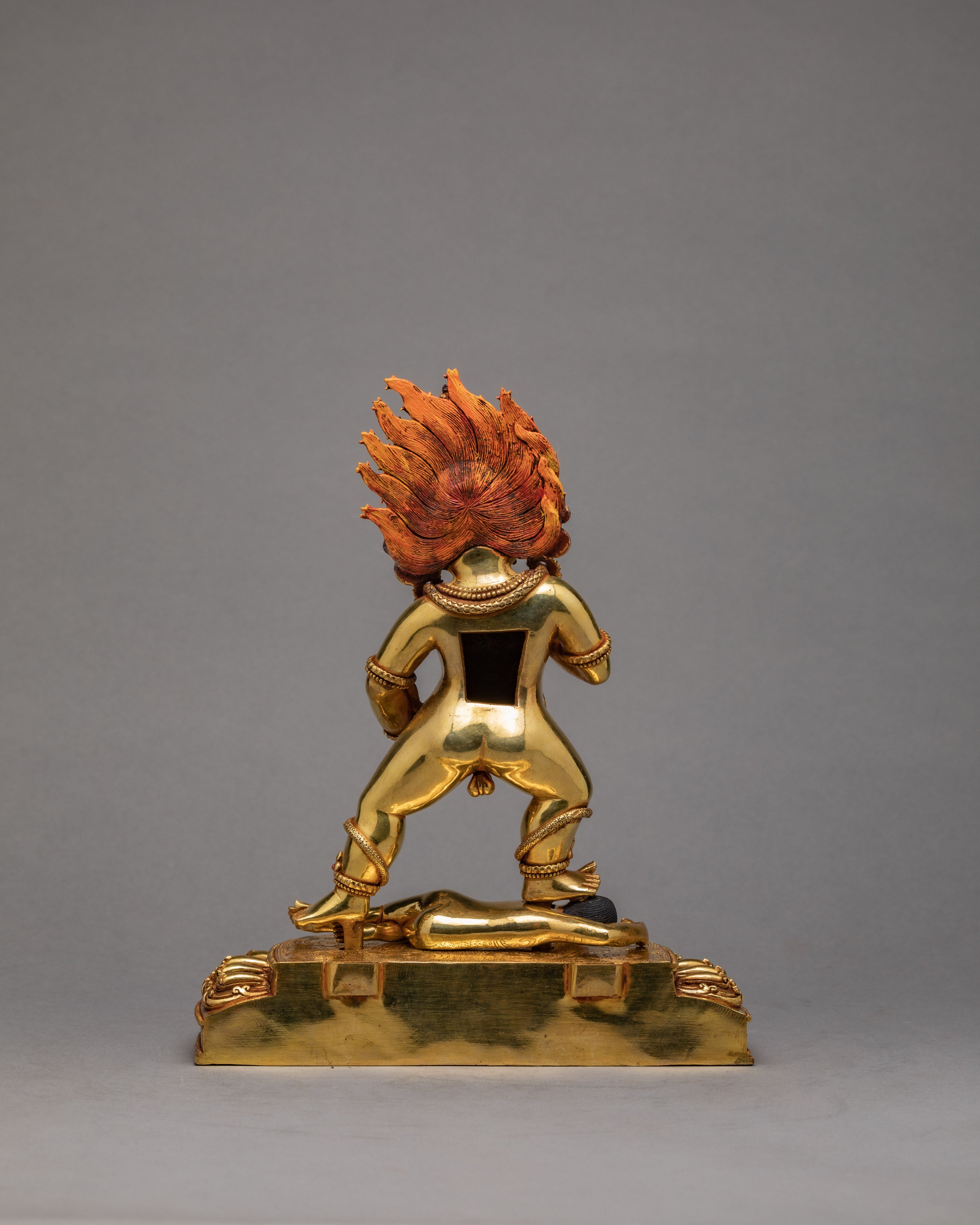 Black Jambhala Statue | Hand-Carved Buddhist Deity Sculpture | Dzambhala