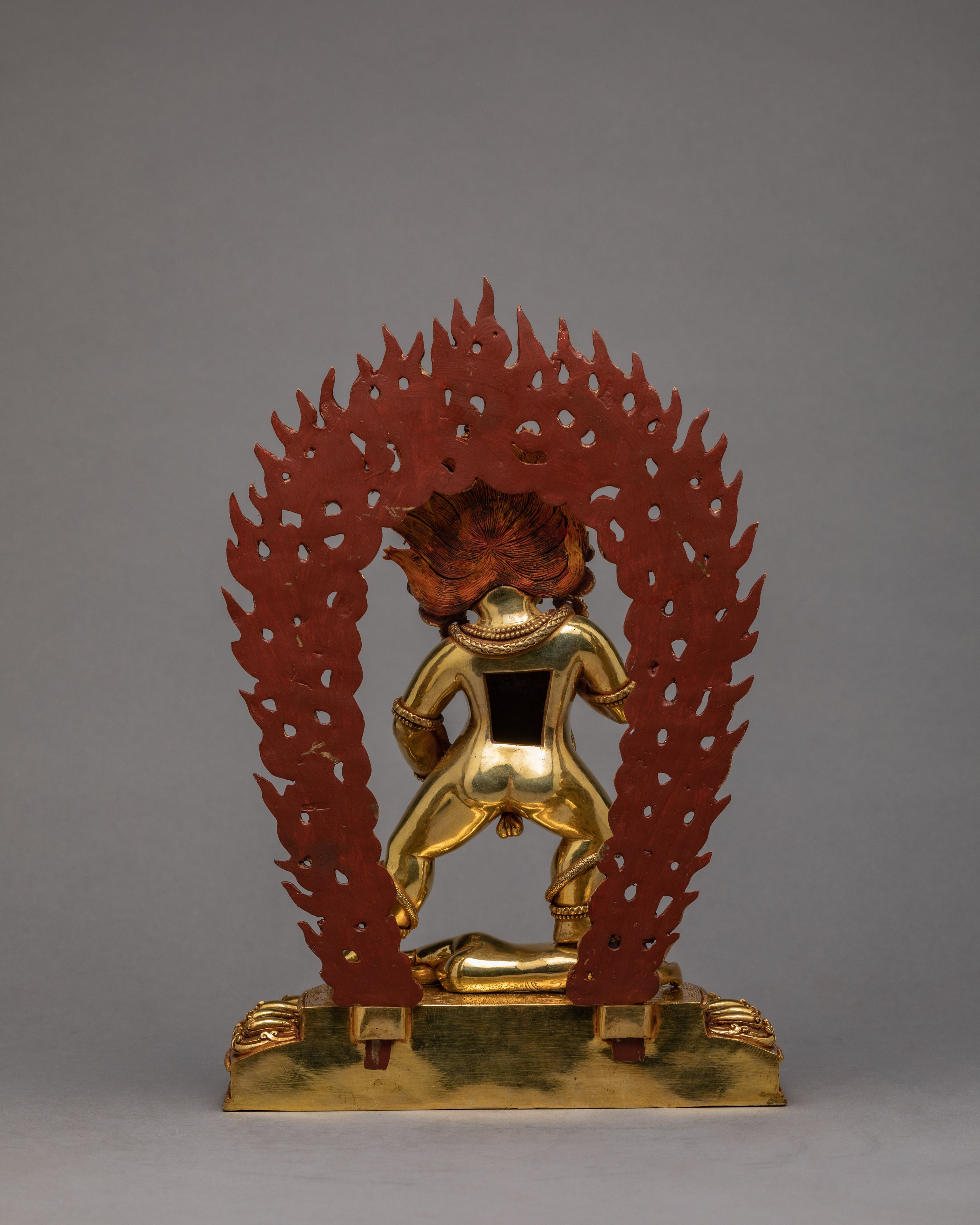 Black Jambhala Statue | Hand-Carved Buddhist Deity Sculpture | Dzambhala