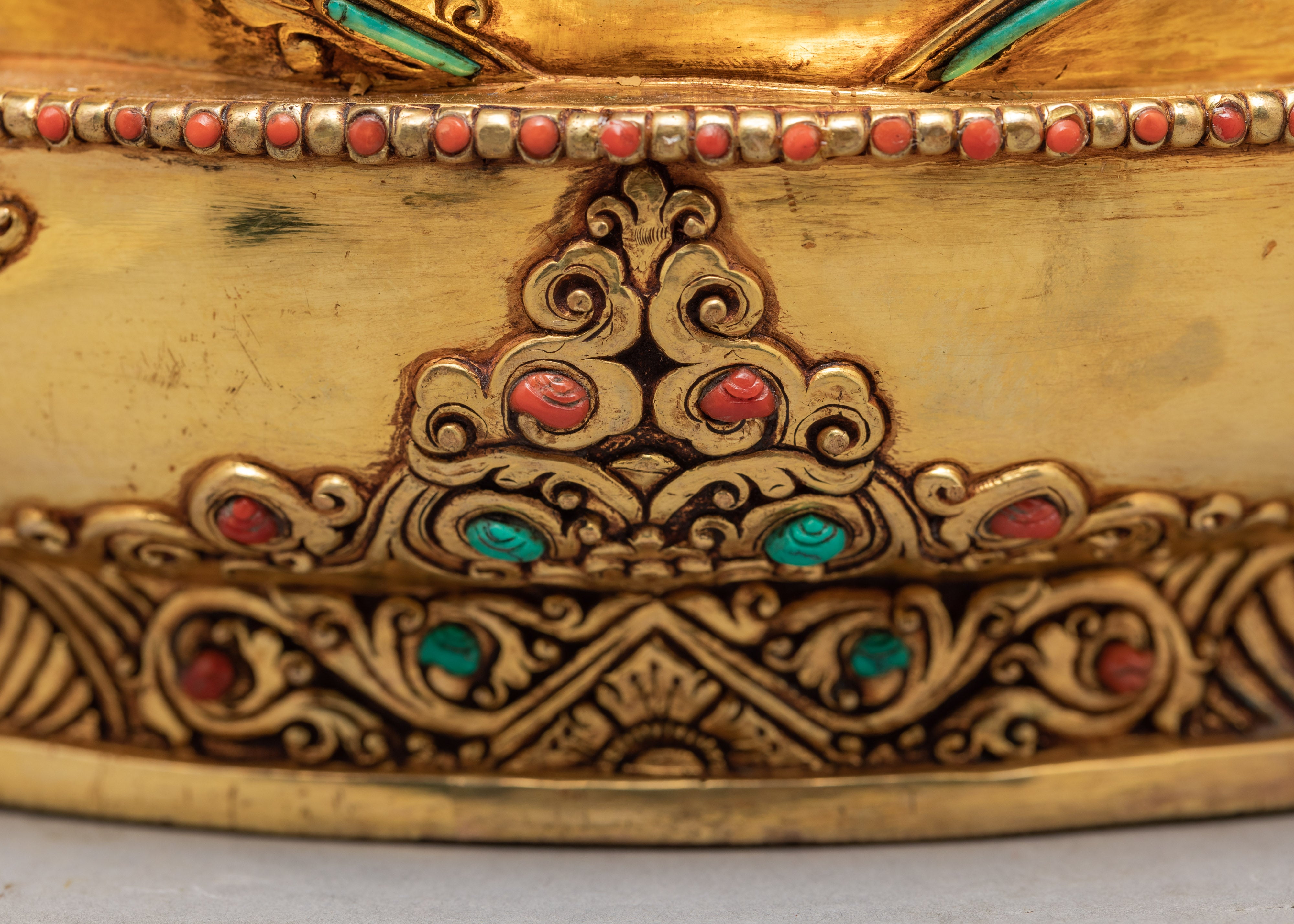 Chenrezig Statue | Avalokiteshvara Gold Plated Statue | Tibetan Buddhist Art