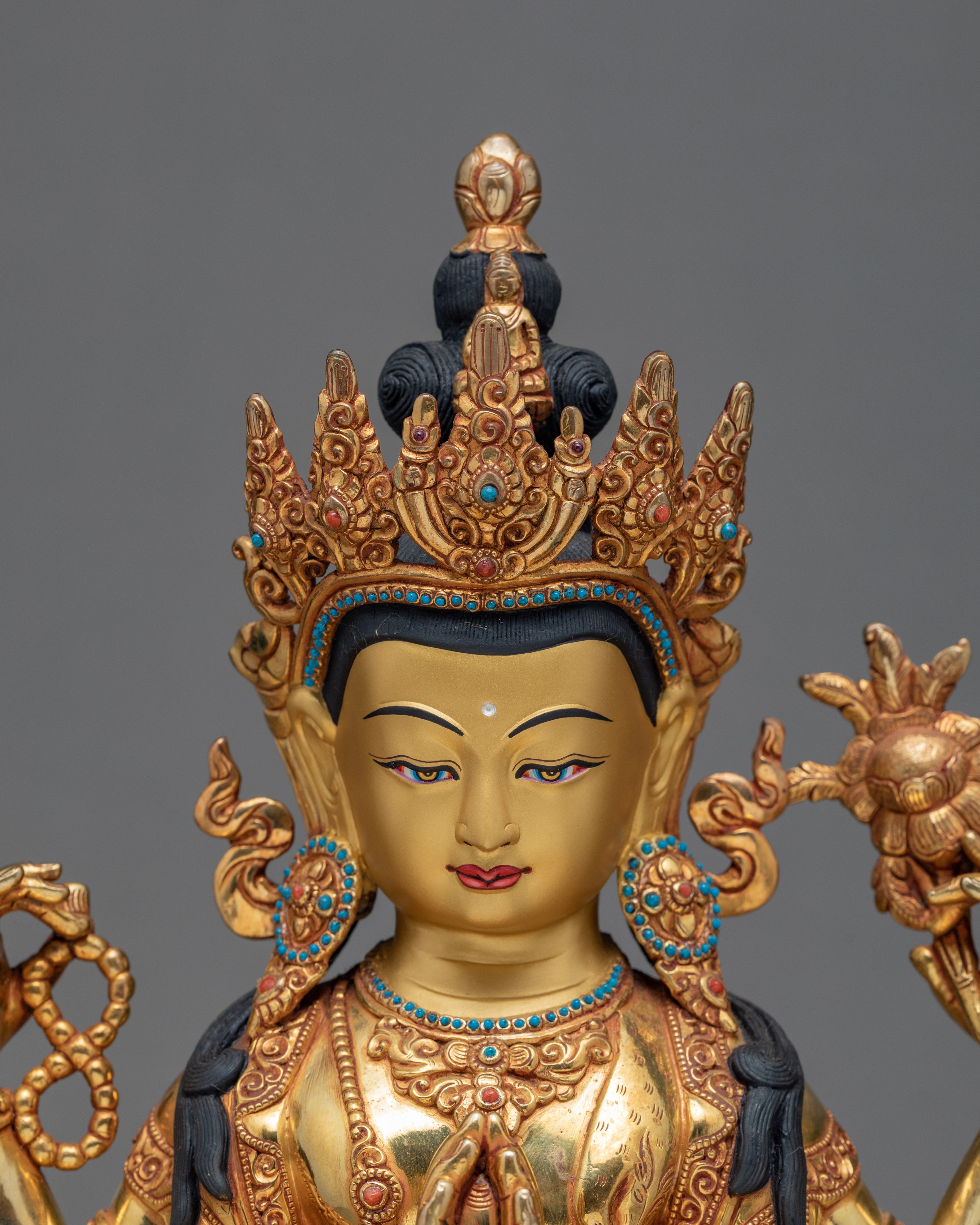 4 Armed Chenrezig Statue | Himalayan Buddhist Art