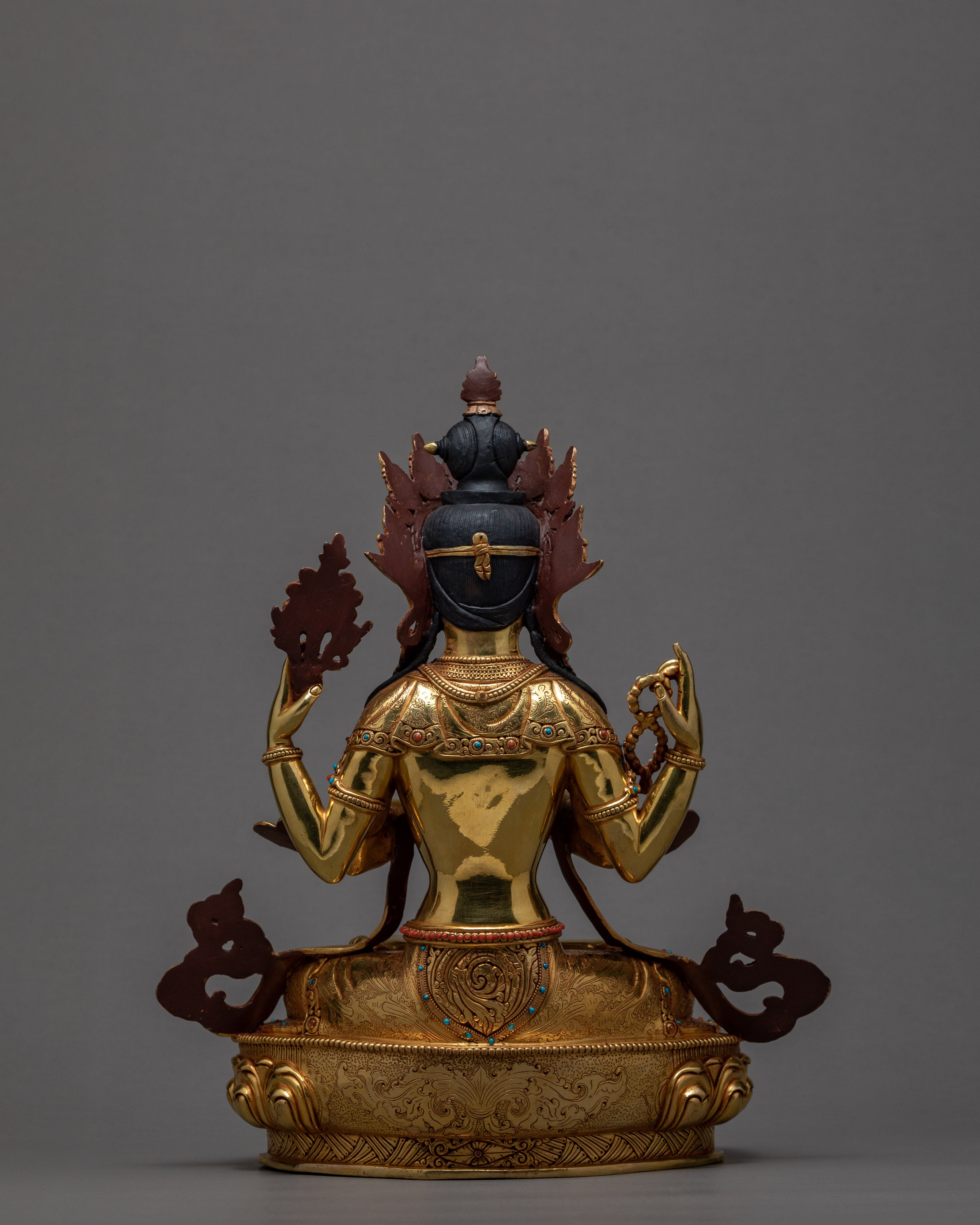 Four Armed Chenrezig | Deity Of Compassion Statue