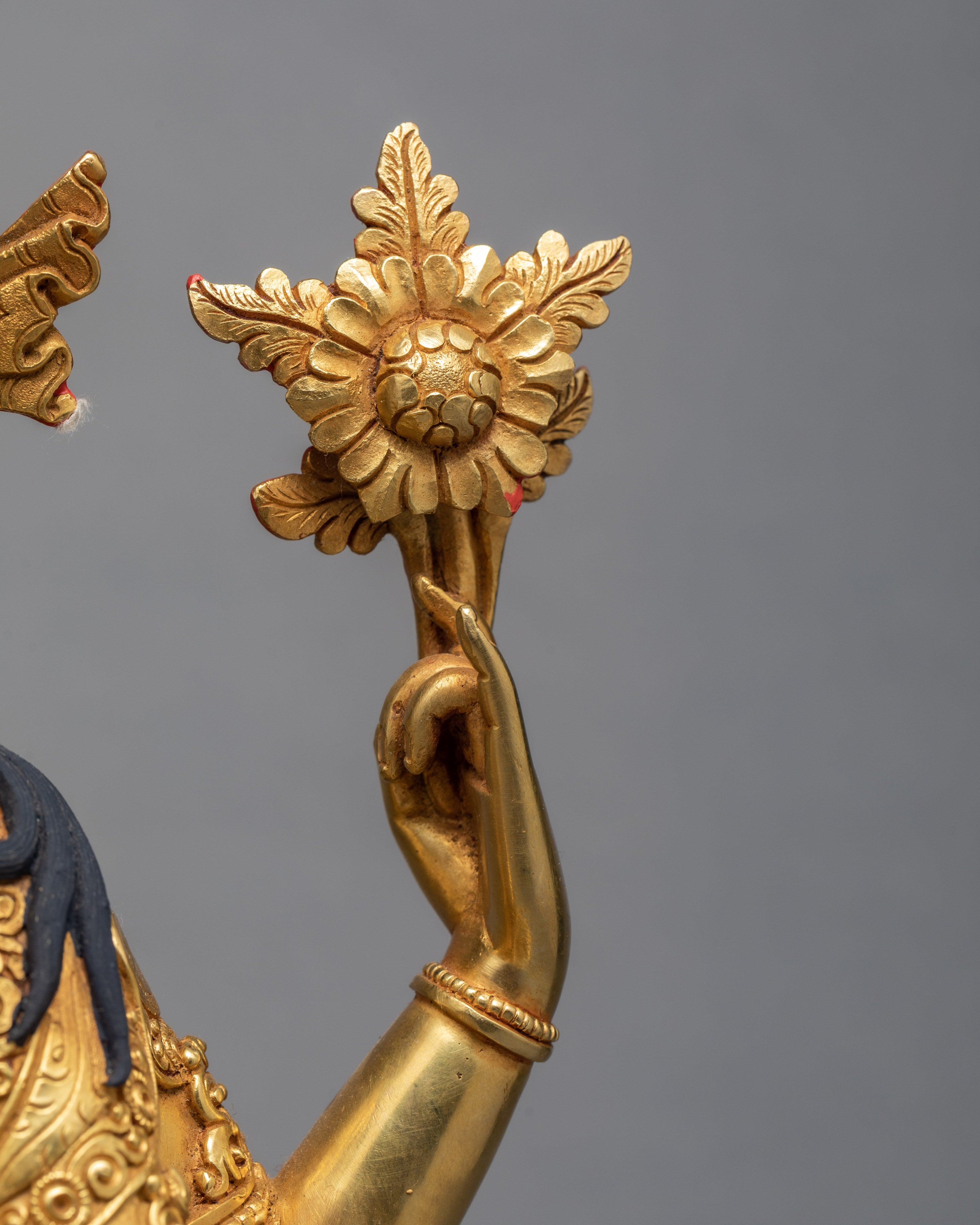 Chenrezig Statue | Avalokiteshvara Statue | Traditionally Gold Gilded Statue