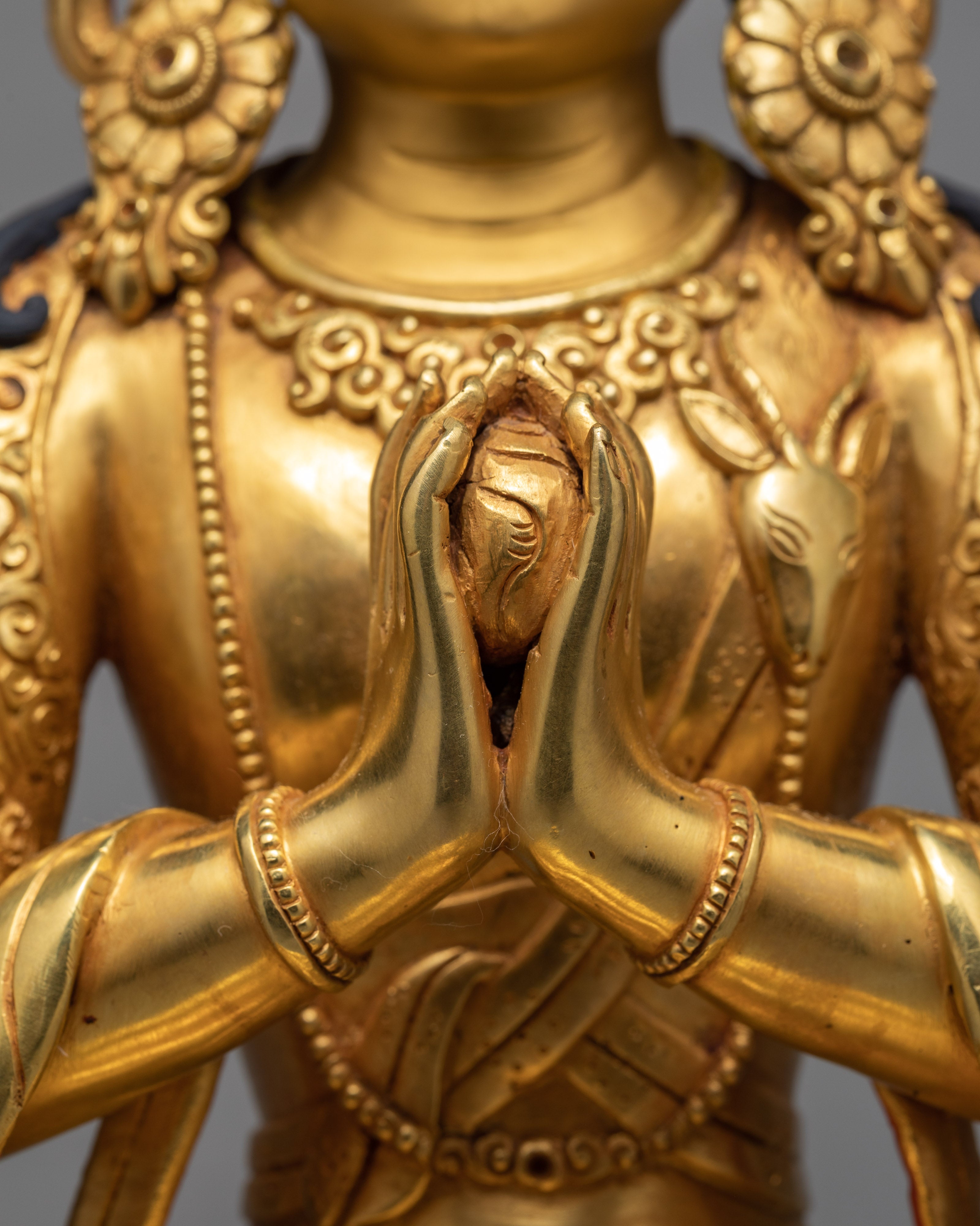 Chenrezig Statue | Avalokiteshvara Statue | Traditionally Gold Gilded Statue