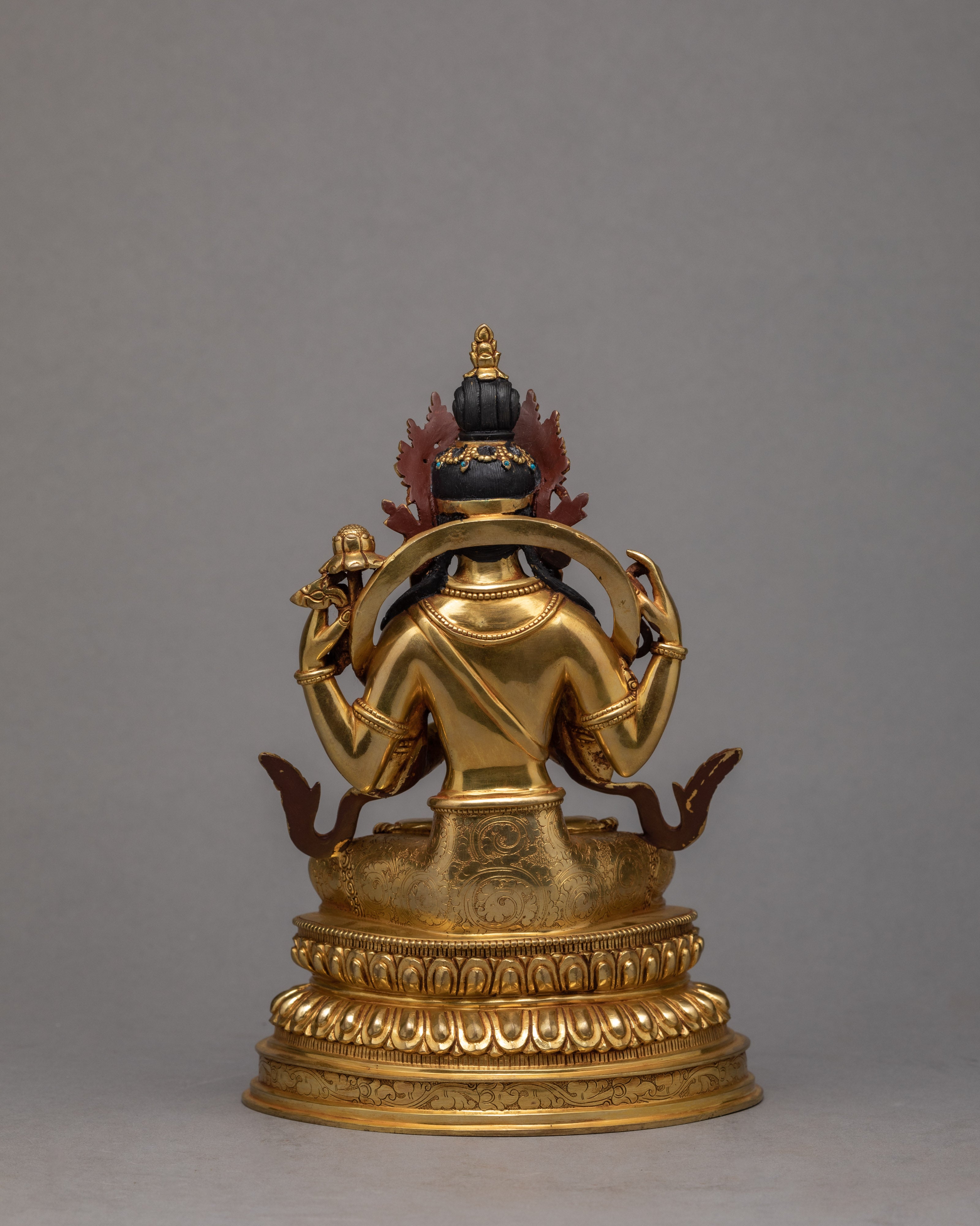 Chenrezig Statue | Gold-plated Avalokiteshvara Art