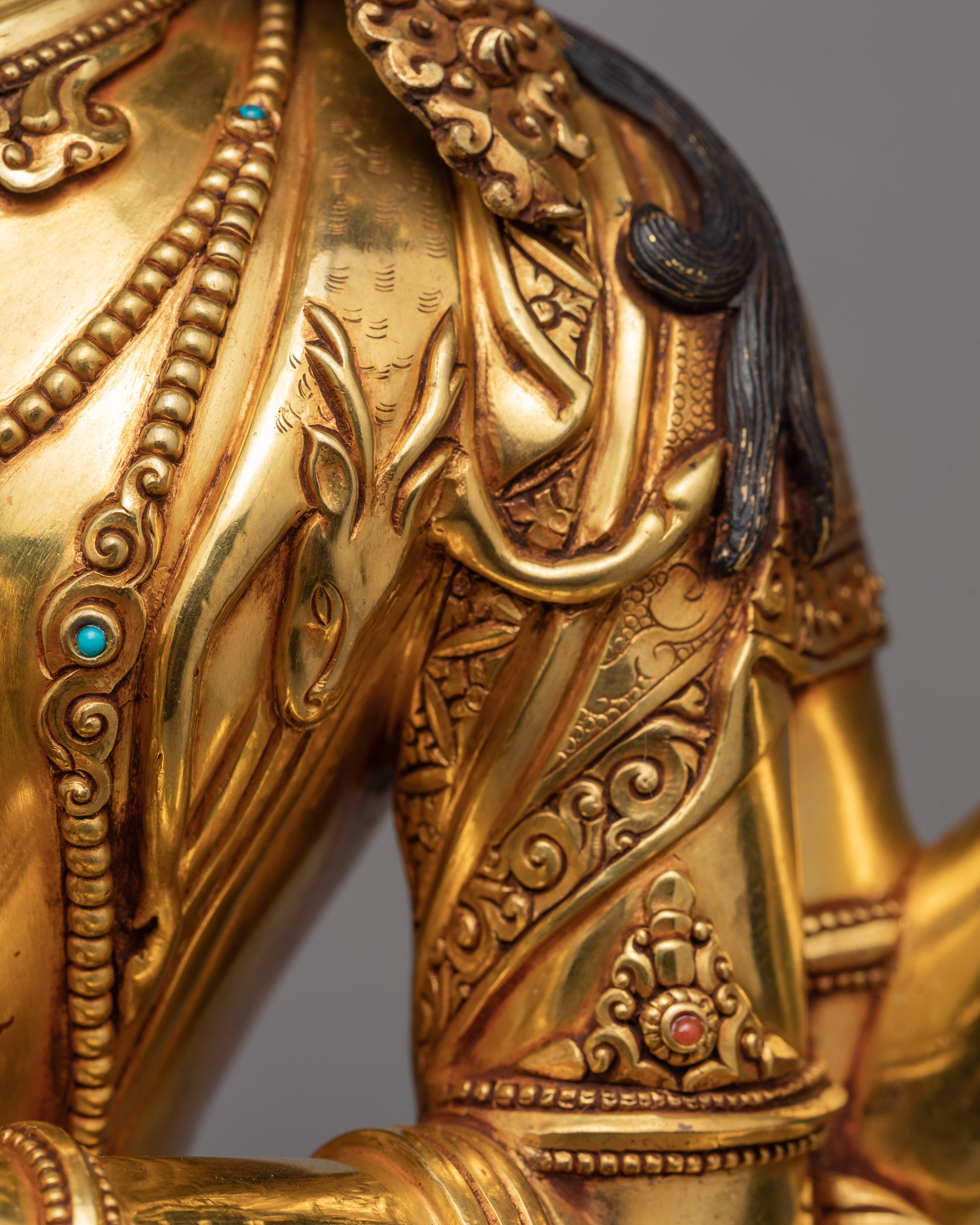 Four-Armed Chenrezig Statue | Gold Plated Bodhisattva | Himalayan Art
