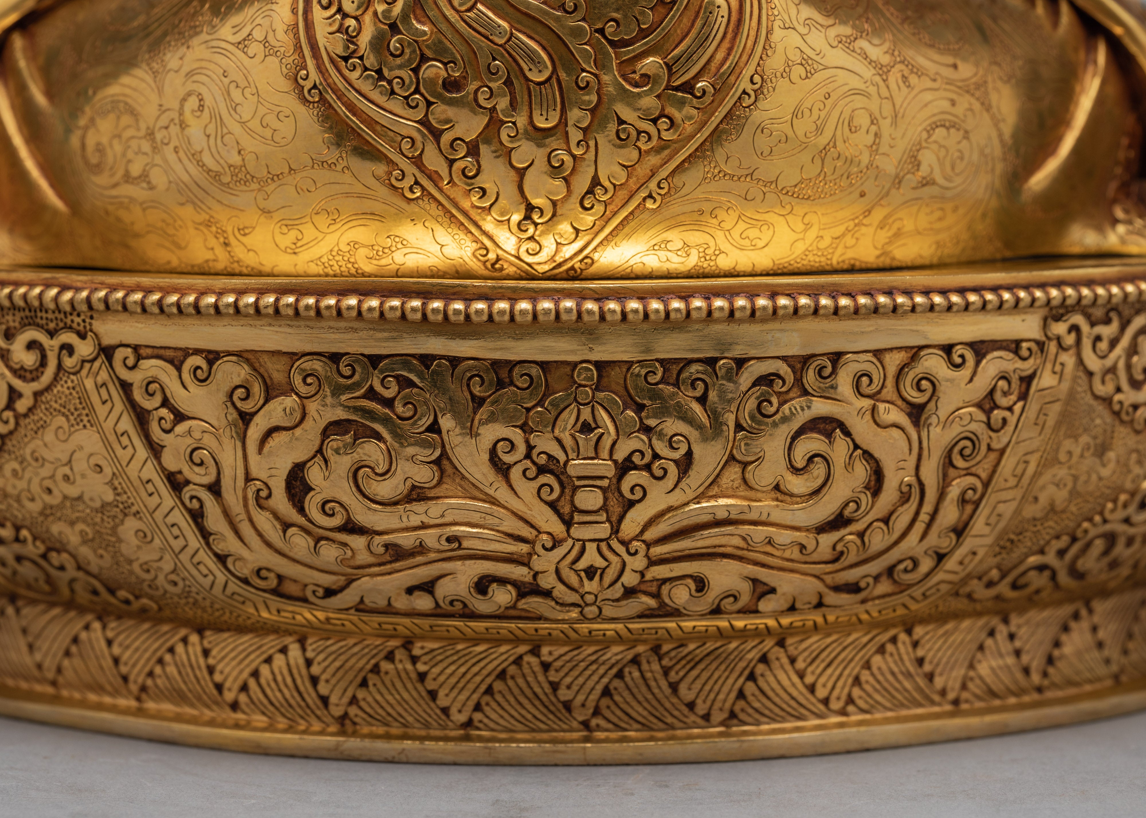 Four-Armed Chenrezig Statue | Gold Plated Bodhisattva | Himalayan Art