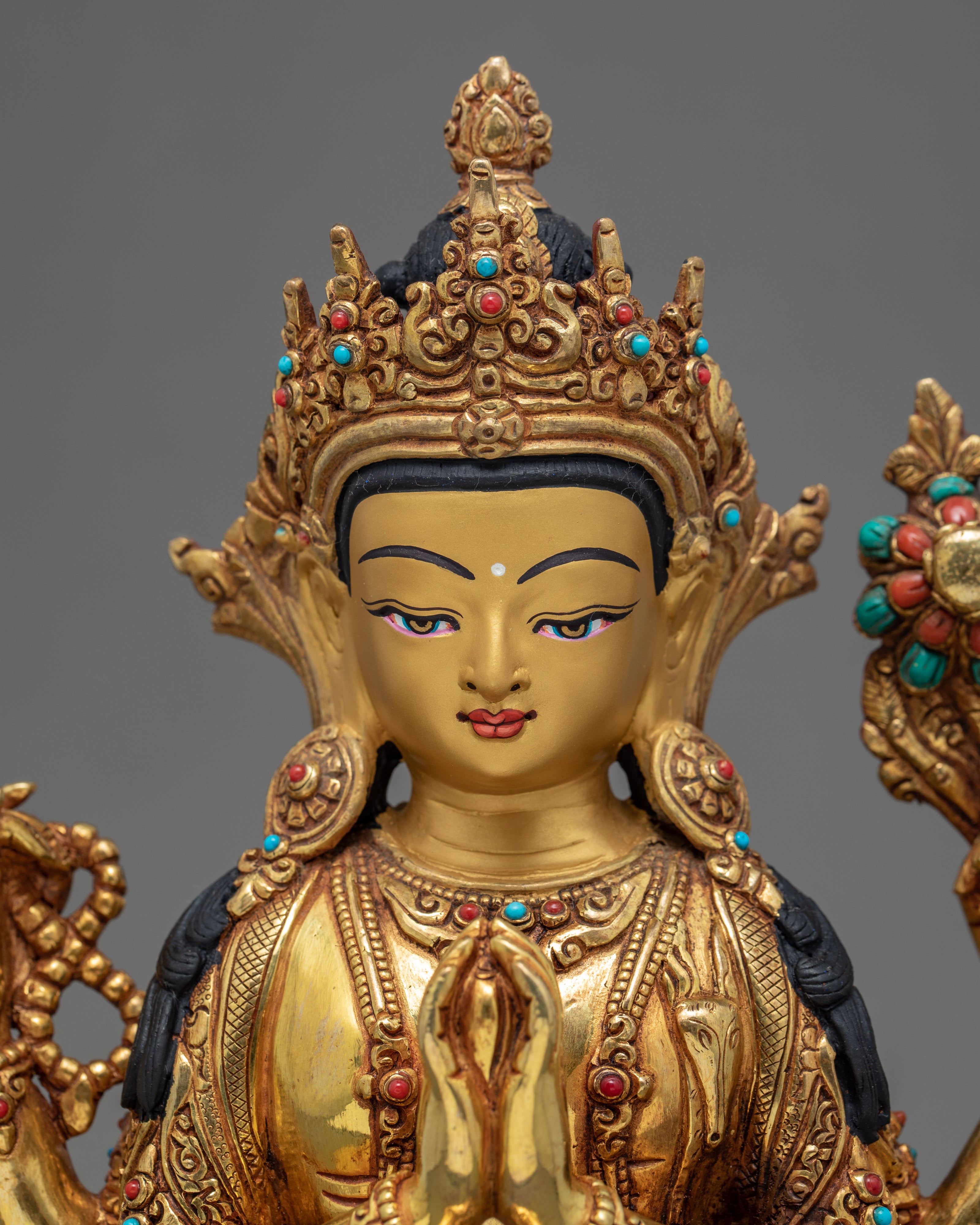 Four Arm Chenrezig Statue | The Cosmic Bodhisattva | Sculpture Art