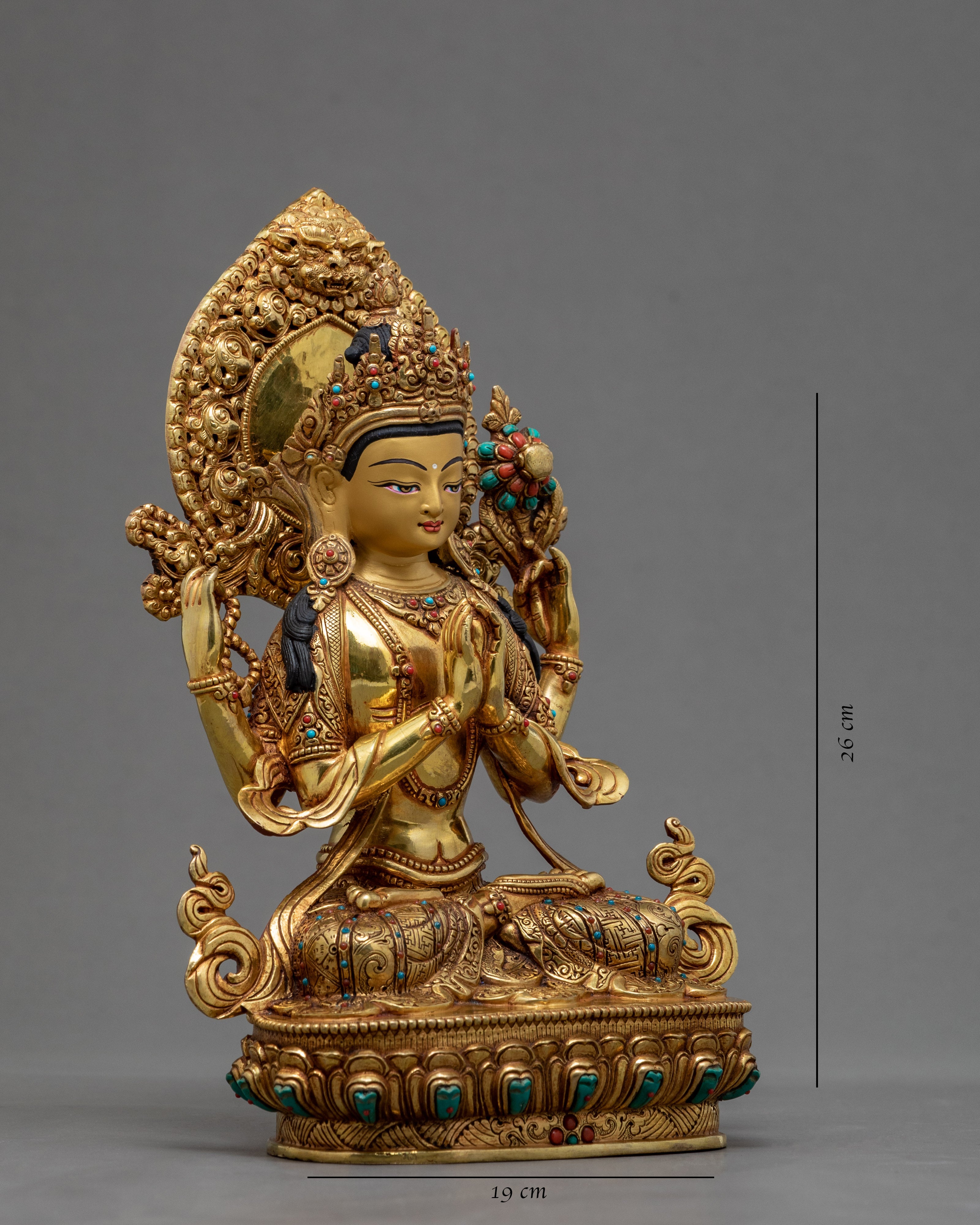 Four Arm Chenrezig Statue | The Cosmic Bodhisattva | Sculpture Art
