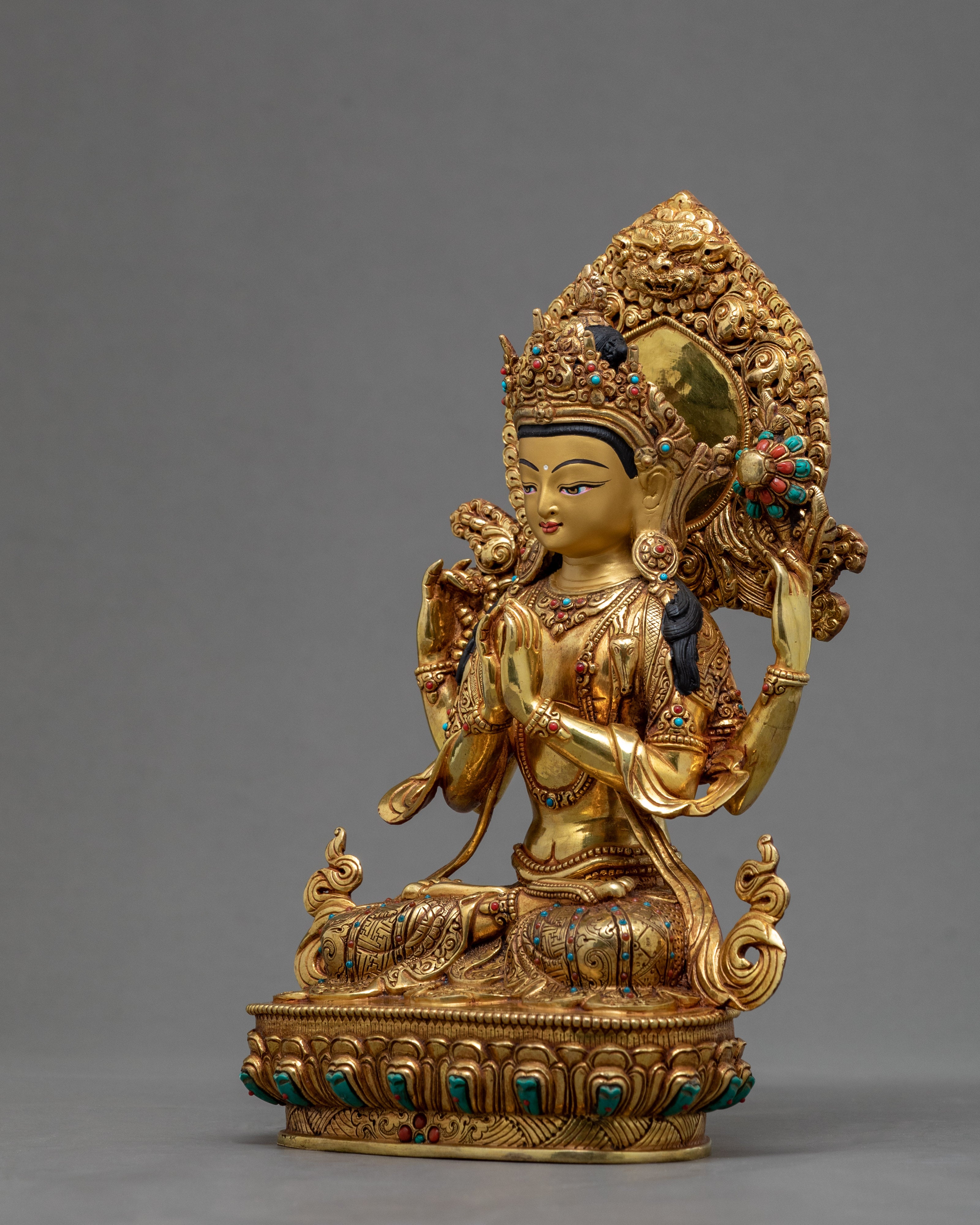 Four Arm Chenrezig Statue | The Cosmic Bodhisattva | Sculpture Art
