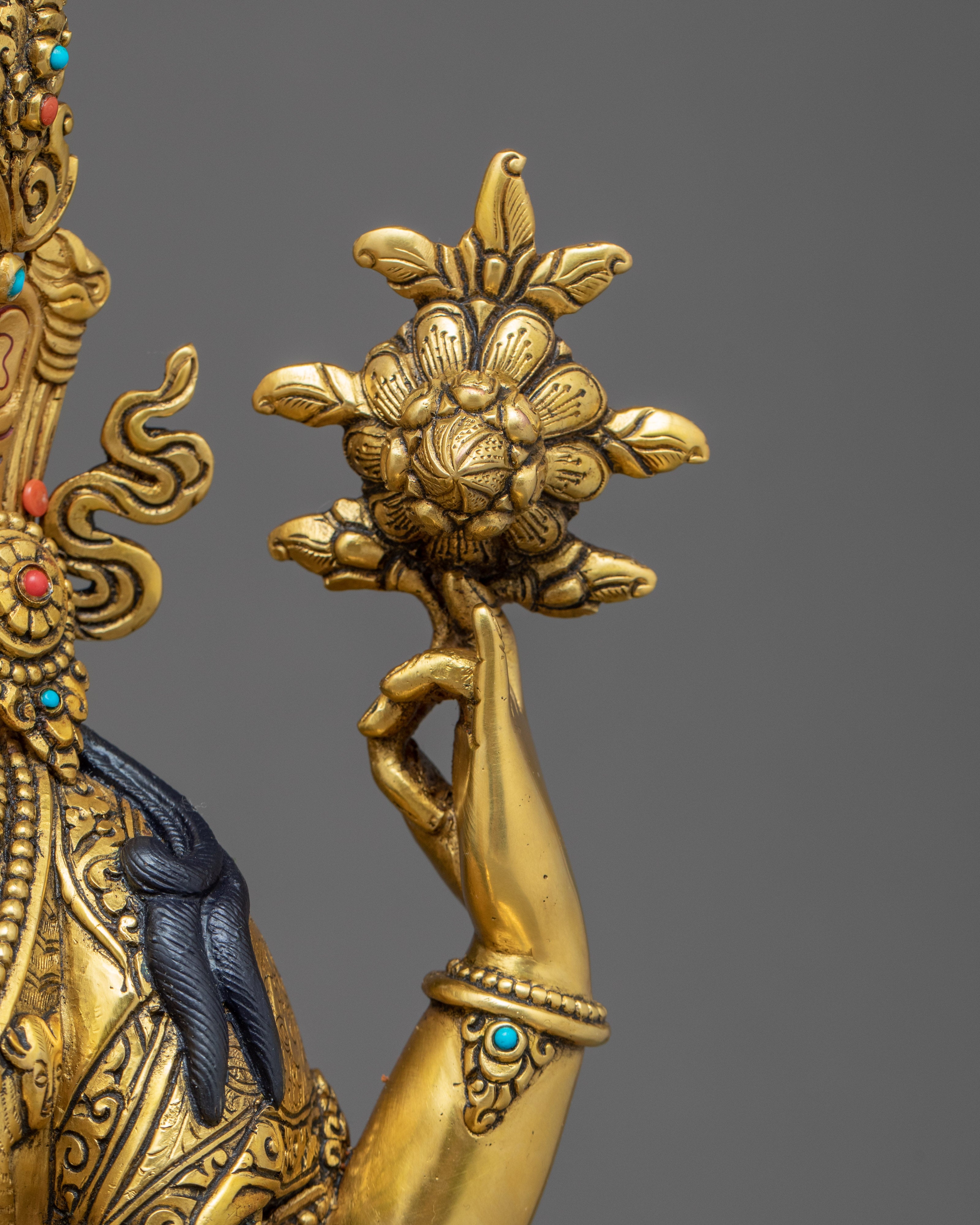 Chenrezig Bodhisattva Sculpture | Finely Hand Carved Statue