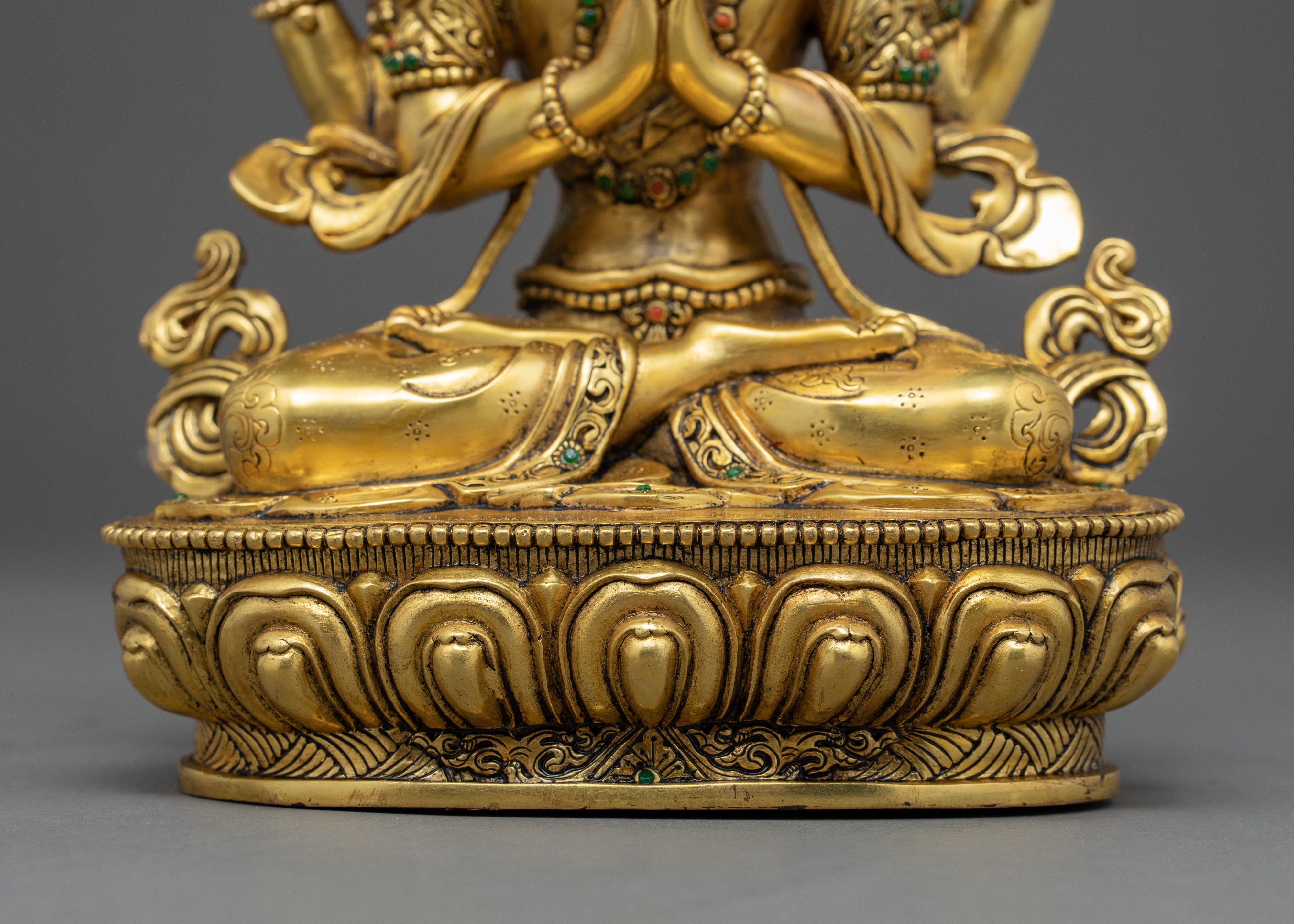 Chenrezig Avalokiteshvara Sculpture | Traditional Hand Carved Buddhist Art