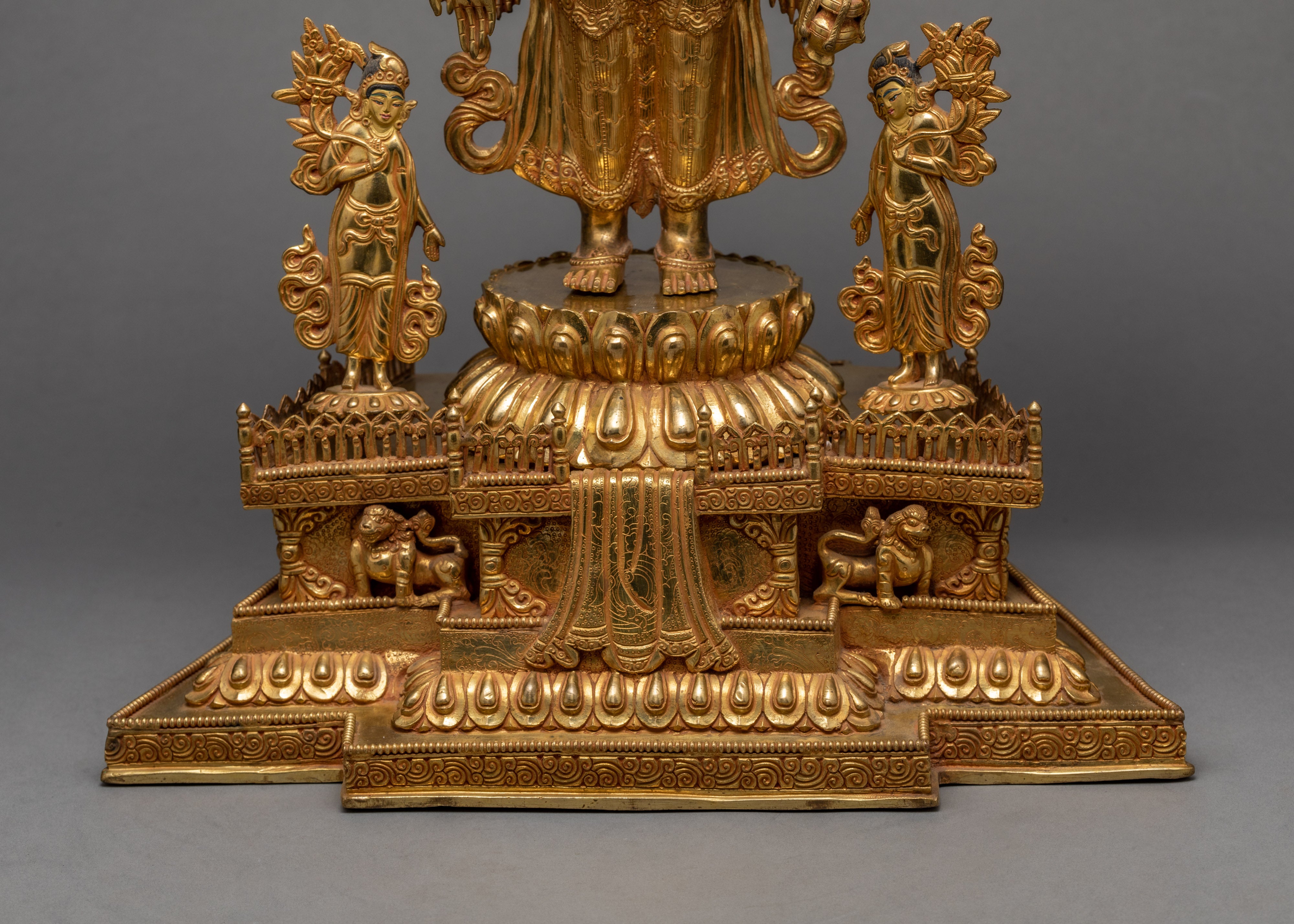 1000 Armed Chenrezig- Avalokiteshvara Statue | Gold Gilded Traditionally Hand Carved