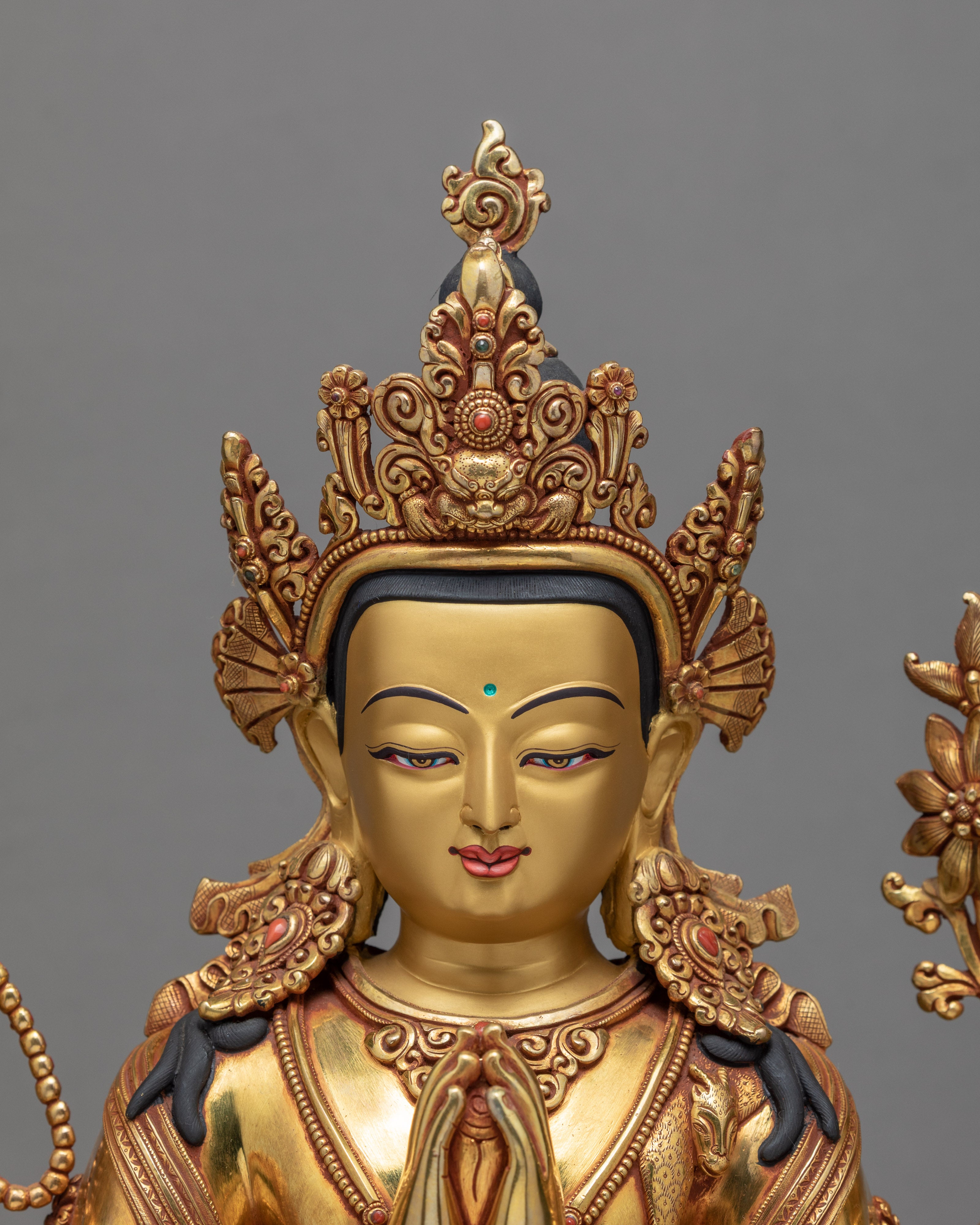 The Bodhisattva Avalokiteshvara Statue | Traditionally Hand Carved Nepali Sculpture