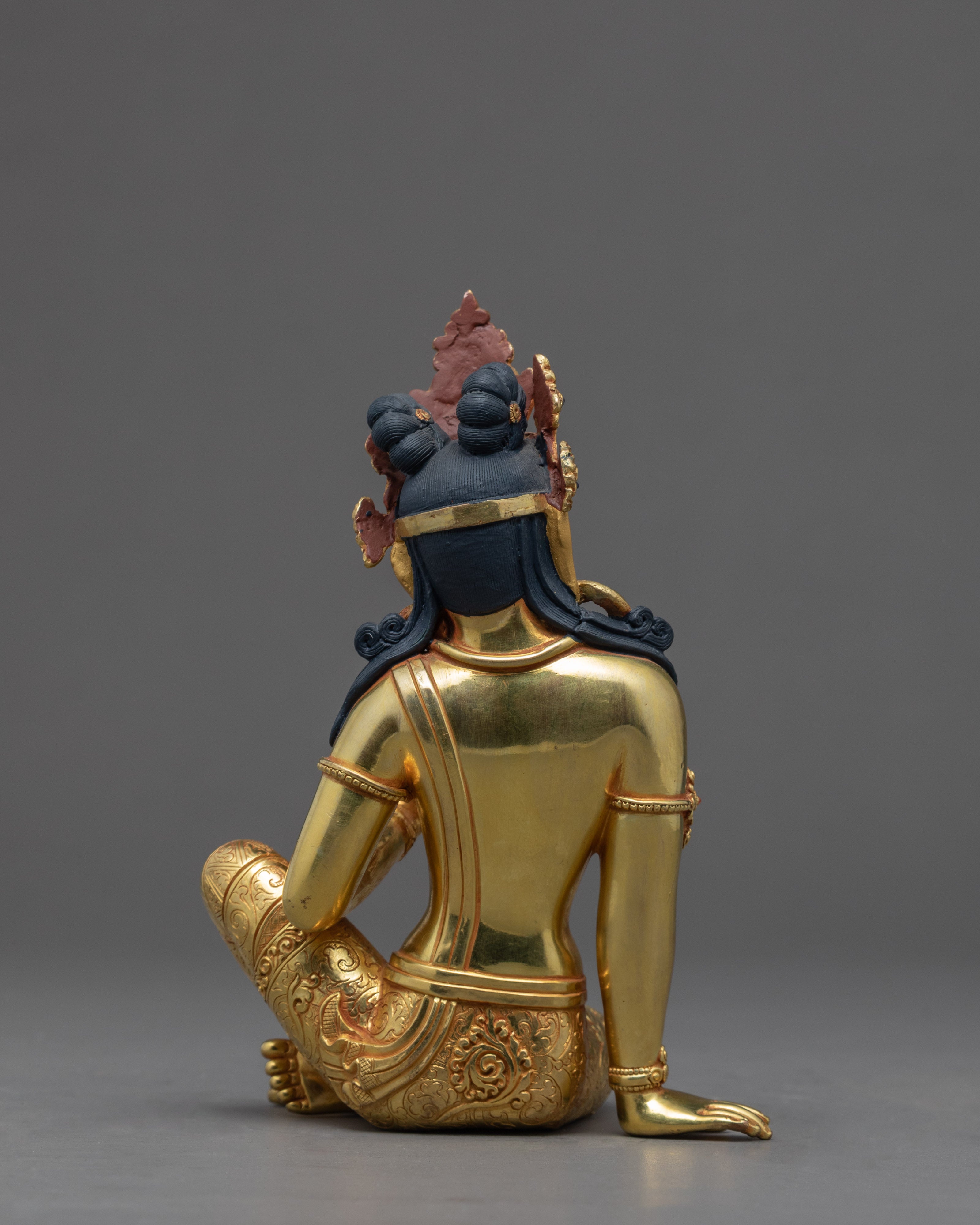 Parvati Devi Gold Gilded Statue | Traditionally Hand Carved Art