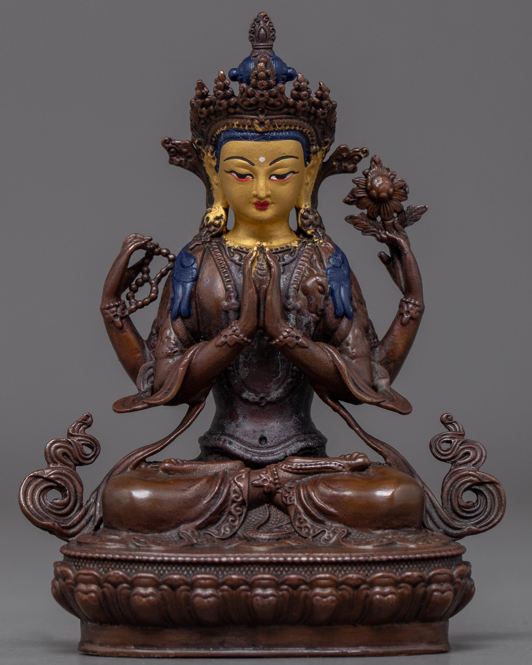 Miniature Chenrezig Statue