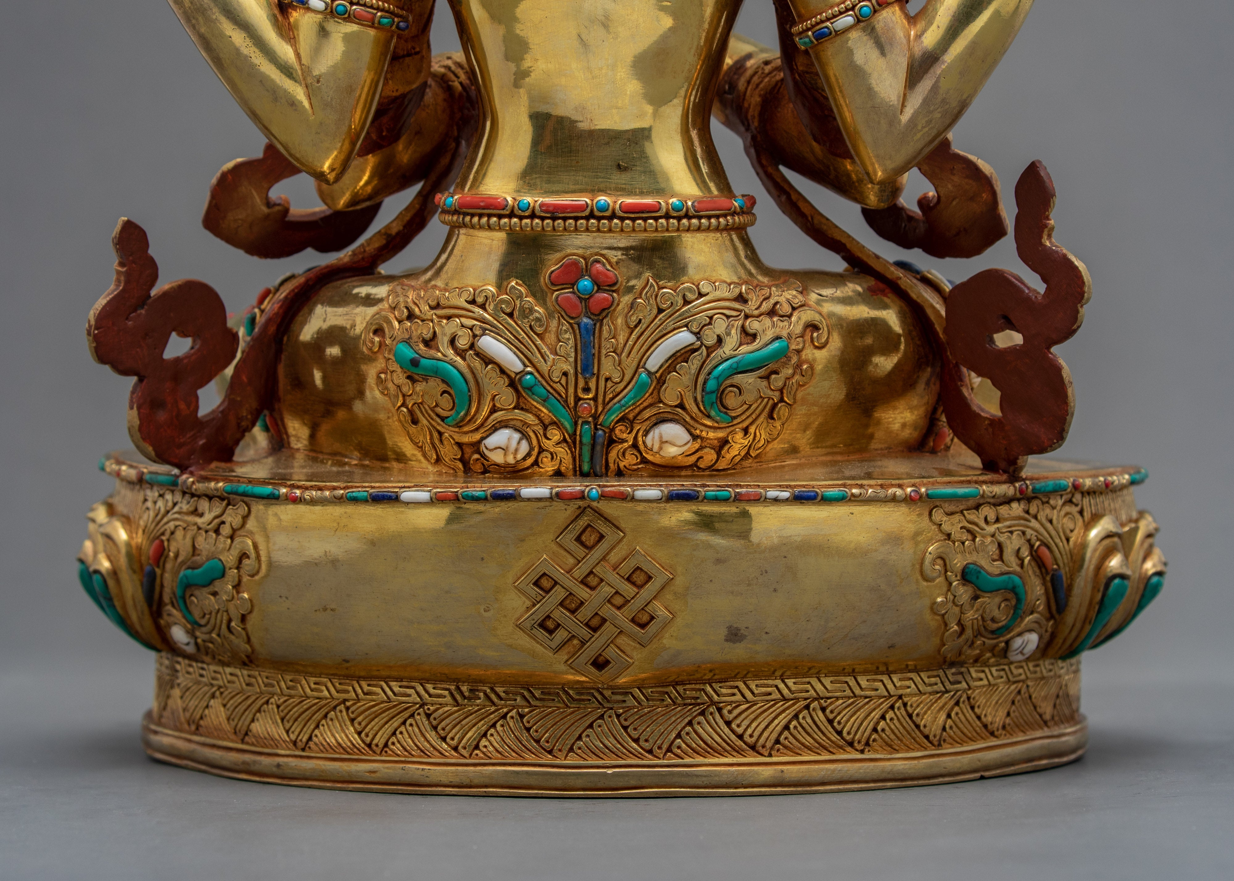4 Armed Chenrezig Statue | Bodhisattva Art | Compassion Deity
