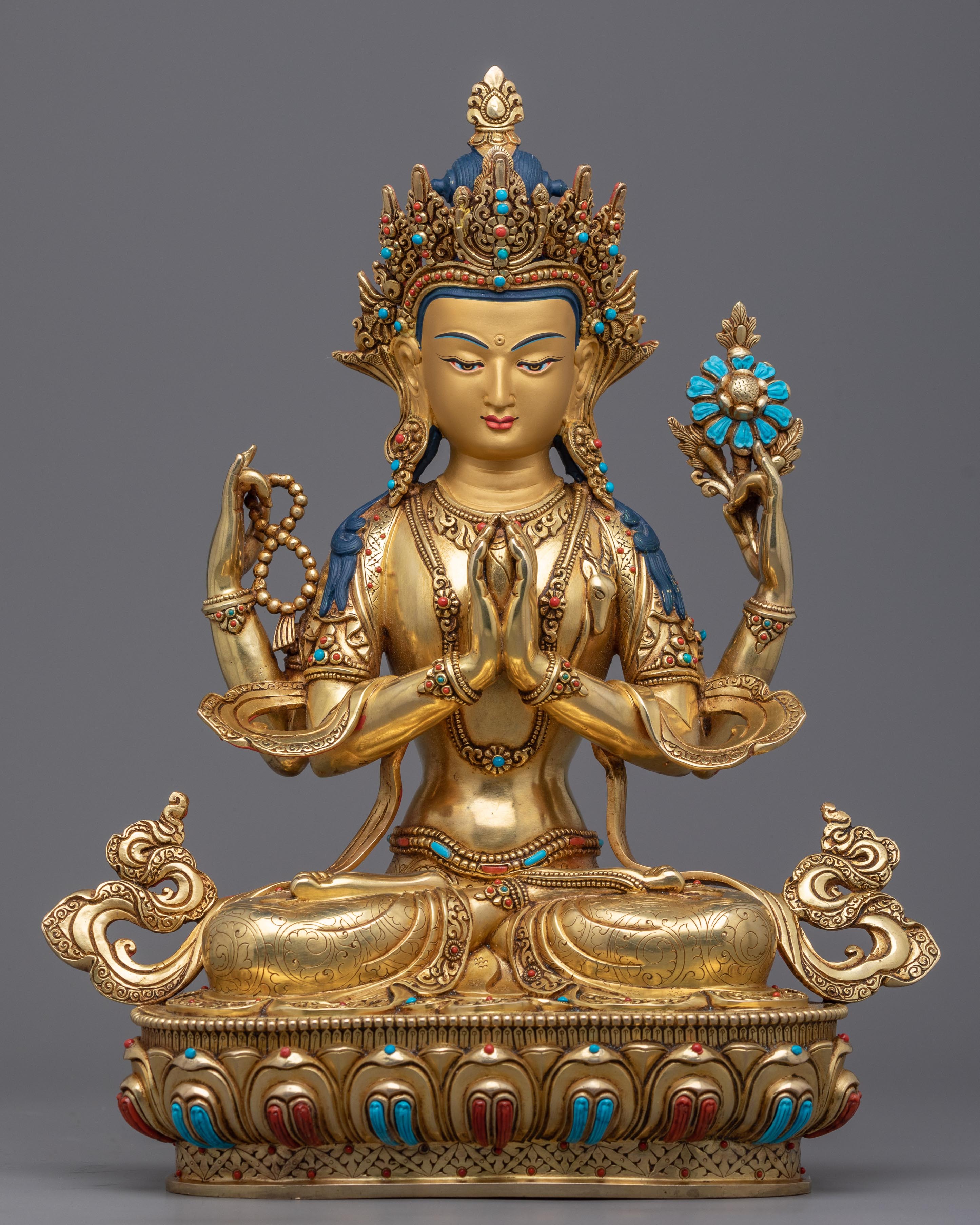 4 arms chenrezig buddha statue