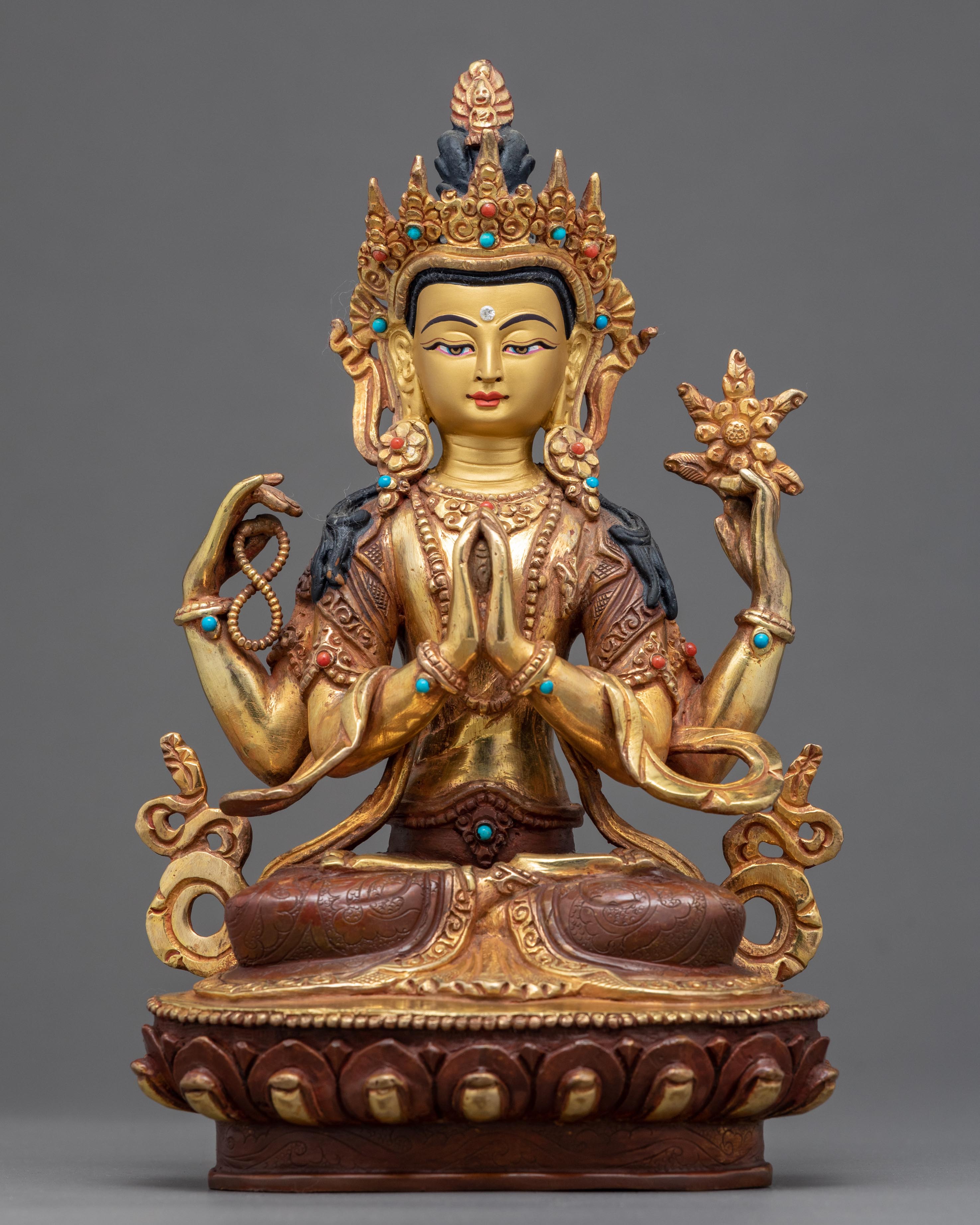 Chenrezig Buddhist Sculpture | Traditional Himalayan Art